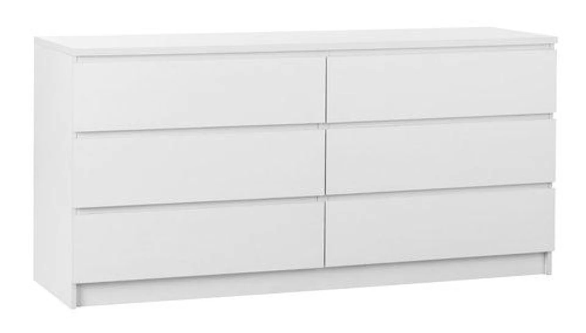 Komoda LIMFJORDEN 3+3 szuflady biały
