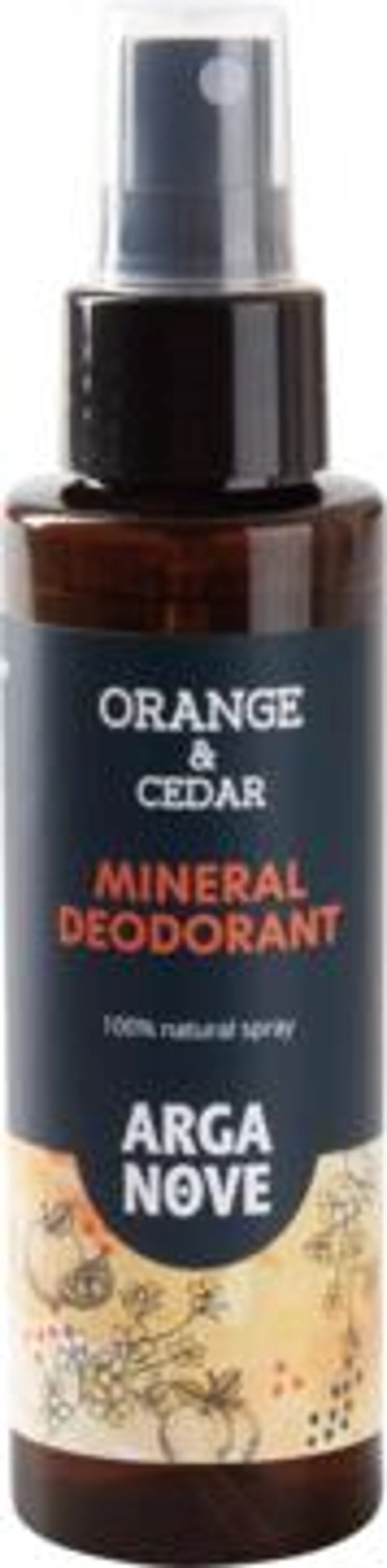 ARGANOVE dezodorant mineralny / ałunowy, Pomarańcza i Cedr 100 ml, nr kat. 323230