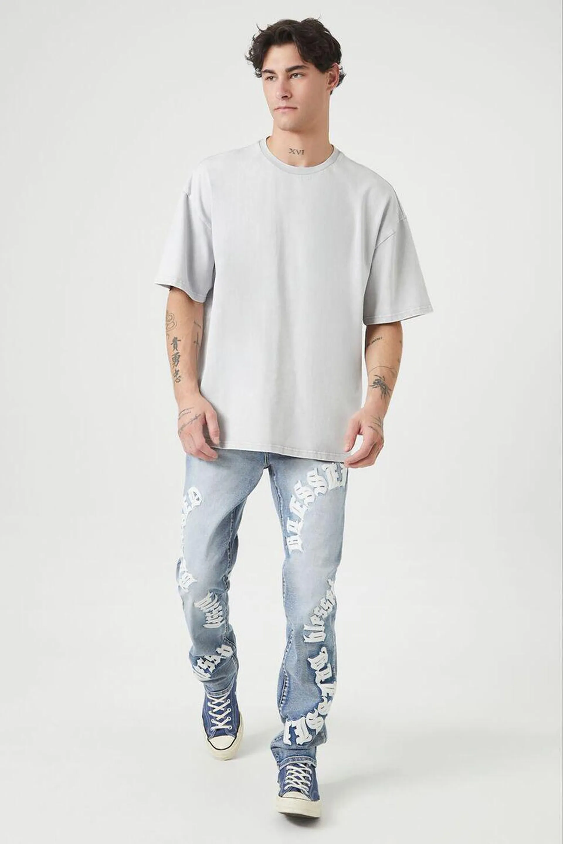Blessed Stone Wash Slim-Fit Jeans