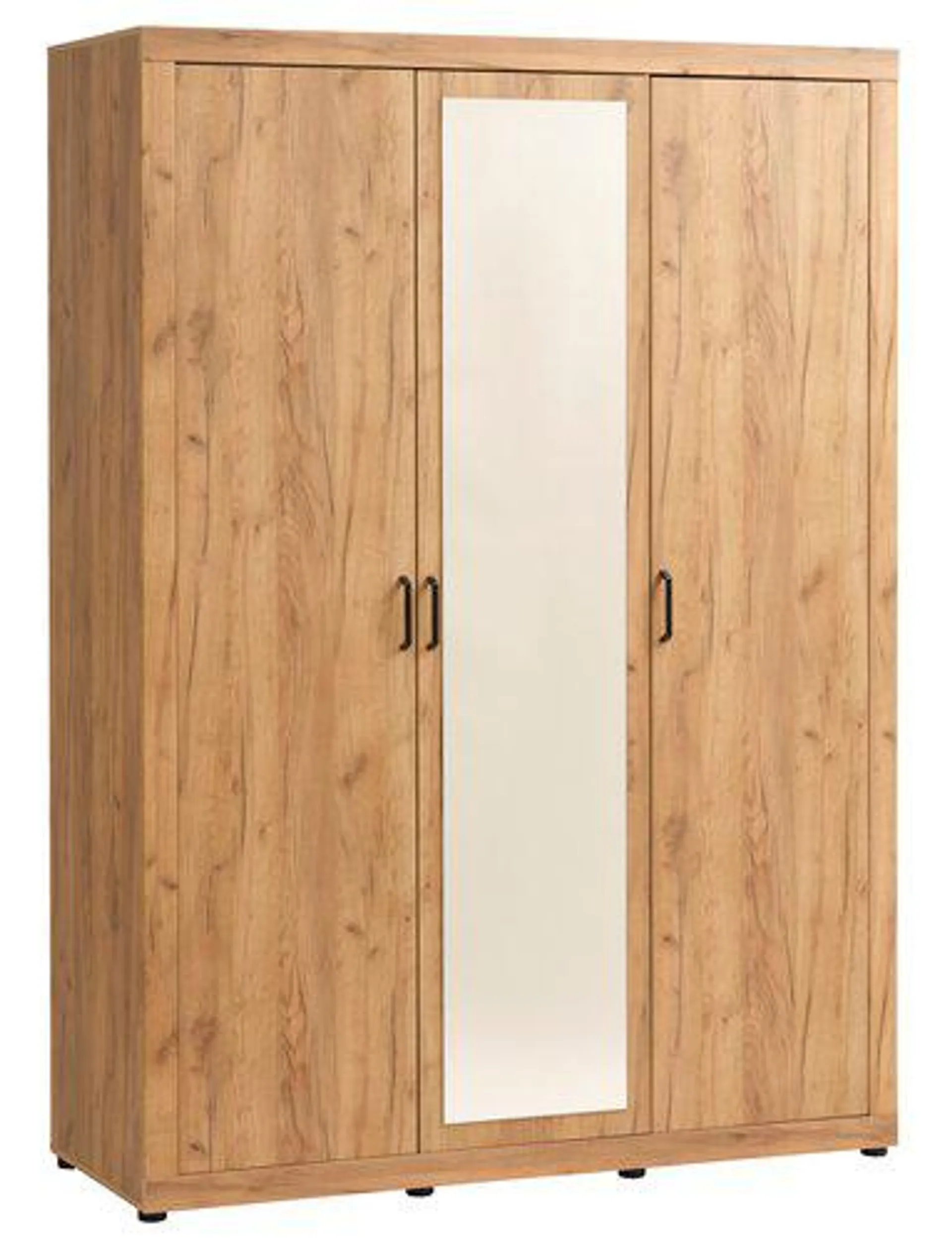 Armoire LINTRUP 157x220 3 portes coloris chêne