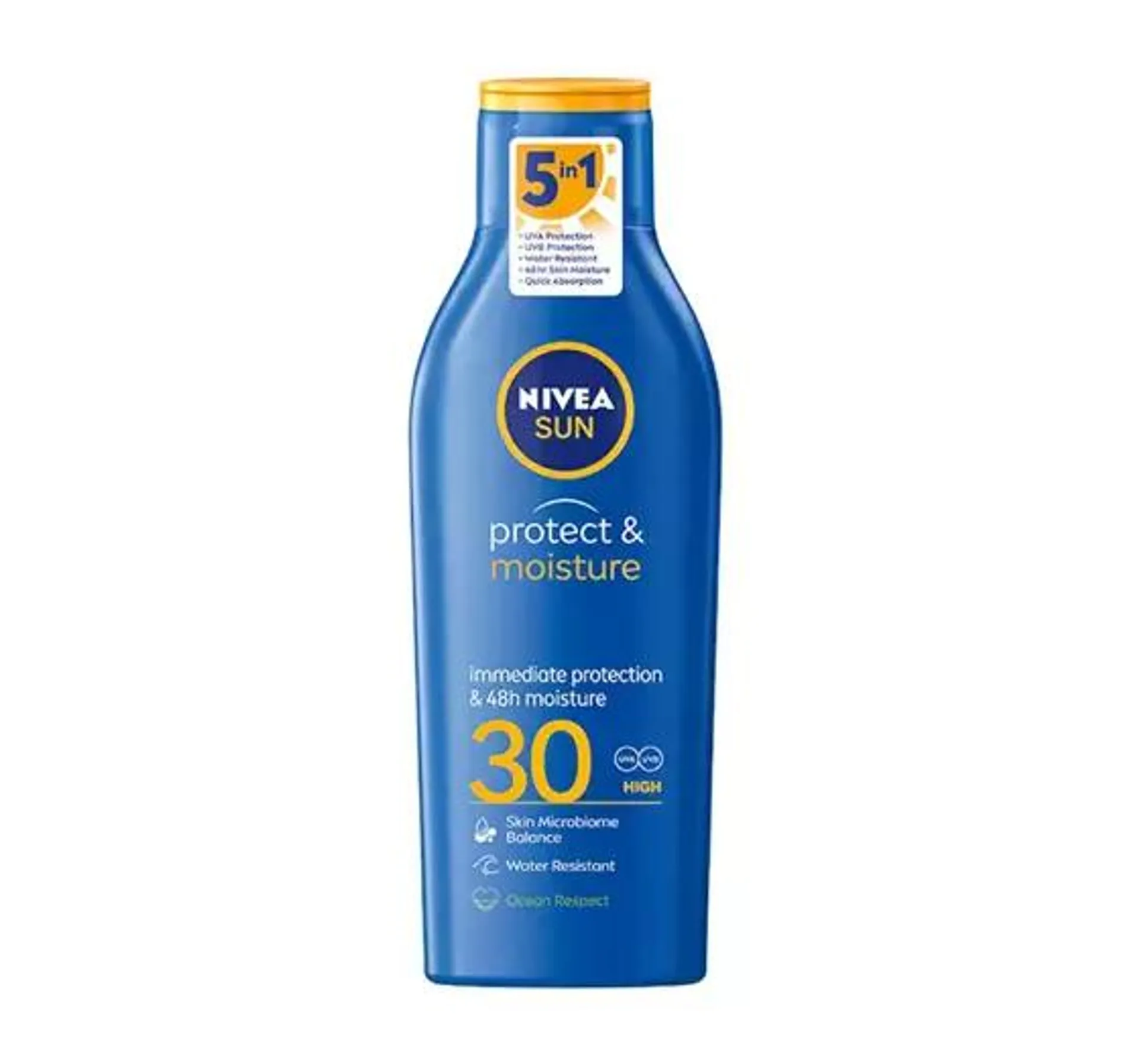 NIVEA SUN PROTECT & MOISTURE WYSOKA OCHRONA PRZECIWSŁONECZNA BALSAM 30SPF 200ML