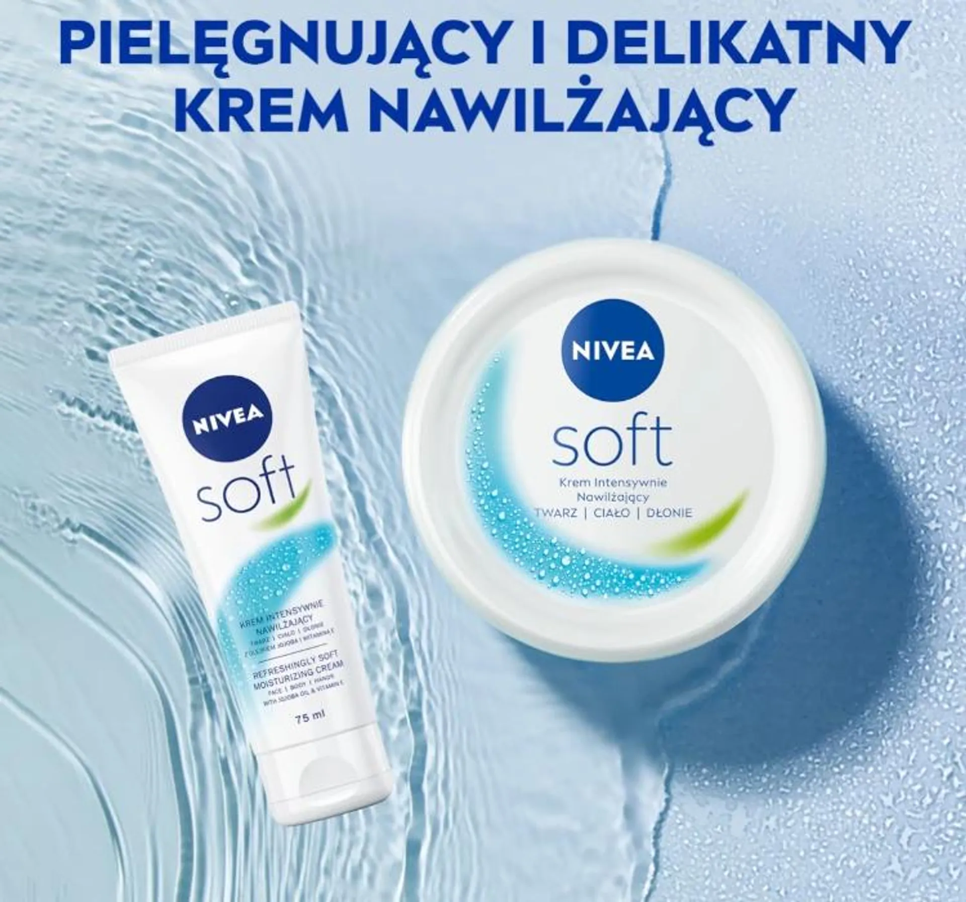 NIVEA SOFT KREM DO TWARZY INTENSYWNIE NAWILŻAJĄCY 500ML