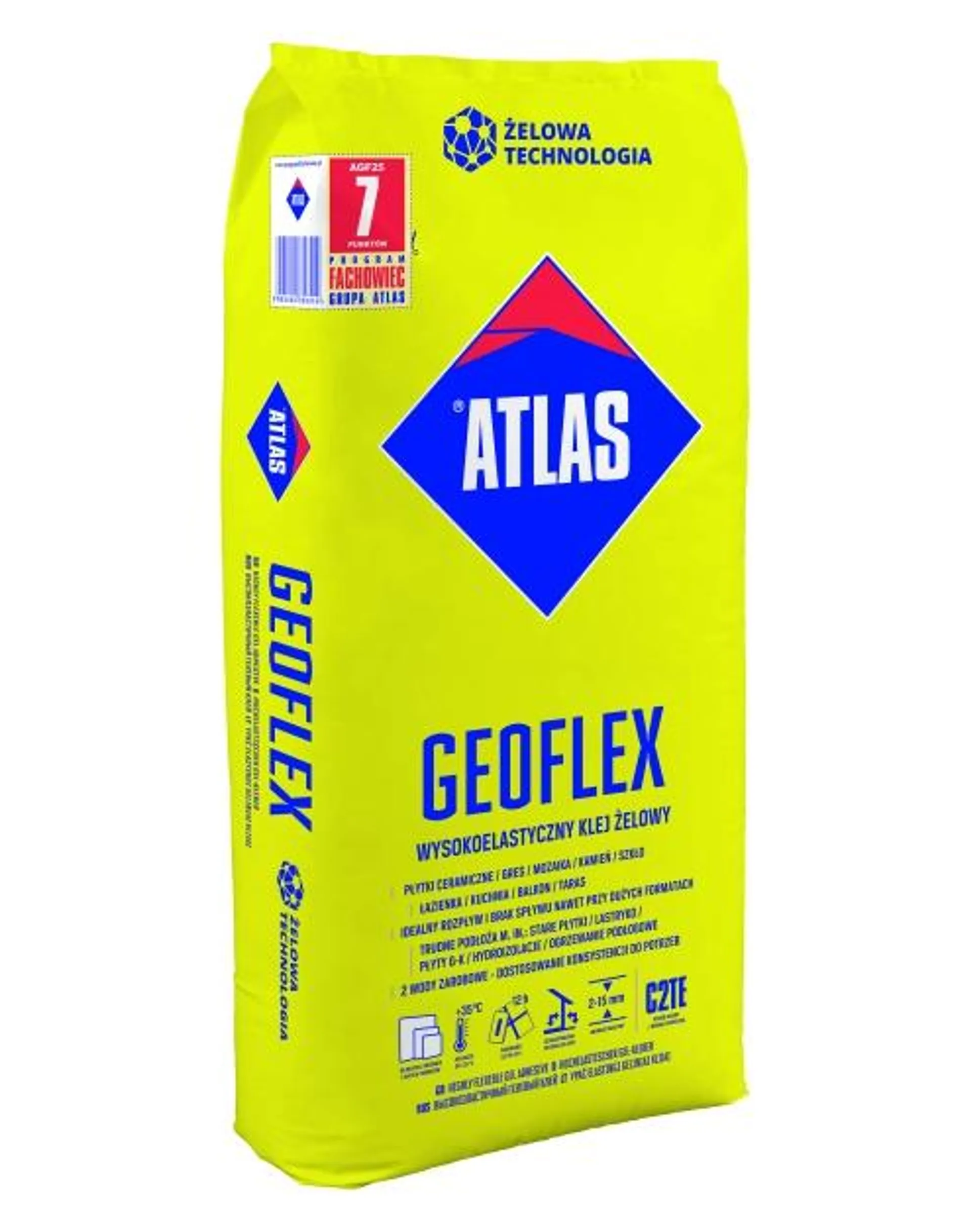 Klej żelowy wysokoelastyczny Geoflex 25 kg ATLAS