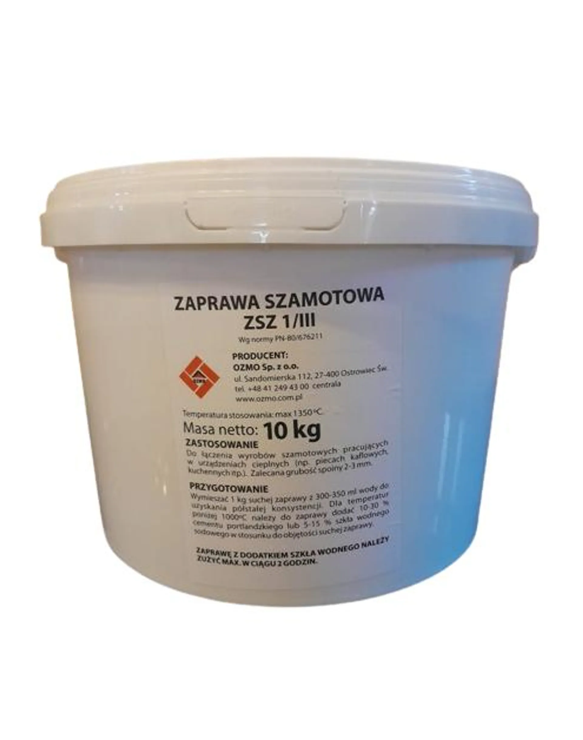 Zaprawa szamotowa ZSZ 1/III 10 kg TABEX-ZOMO