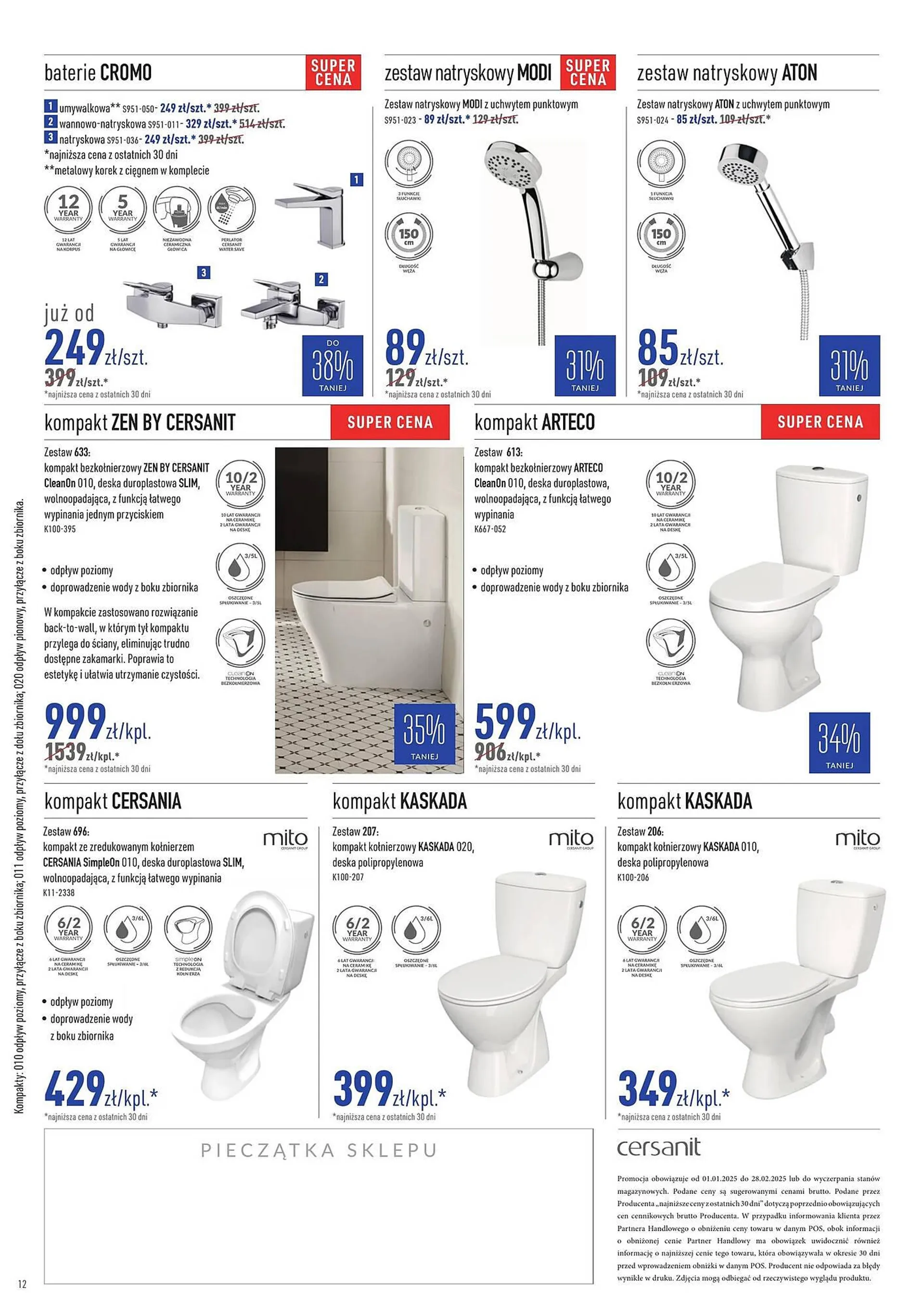 Gazetka Cersanit gazetka od 1 stycznia do 28 lutego 2025 - Strona 12