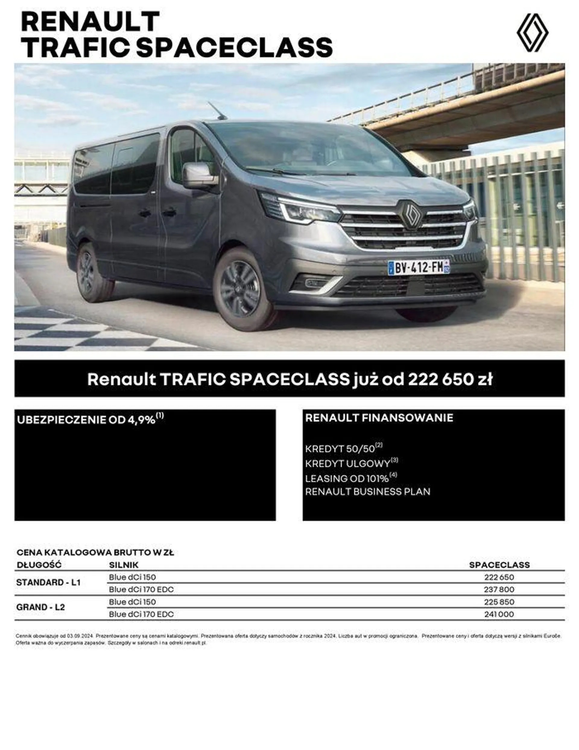 Gazetka Renault Trafic Spaceclass od 4 września do 4 września 2025 - Strona 1