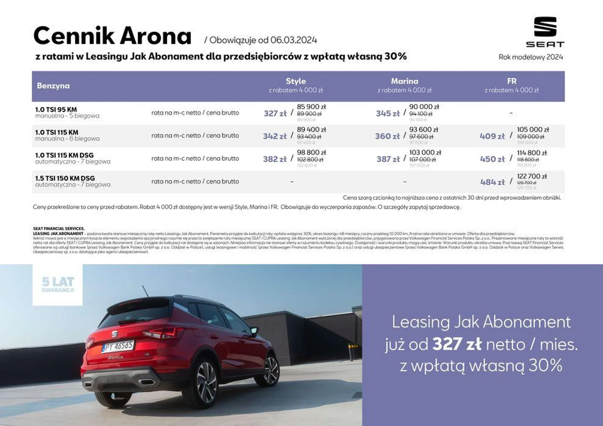 SEAT Arona - Katalog i cennik - 4