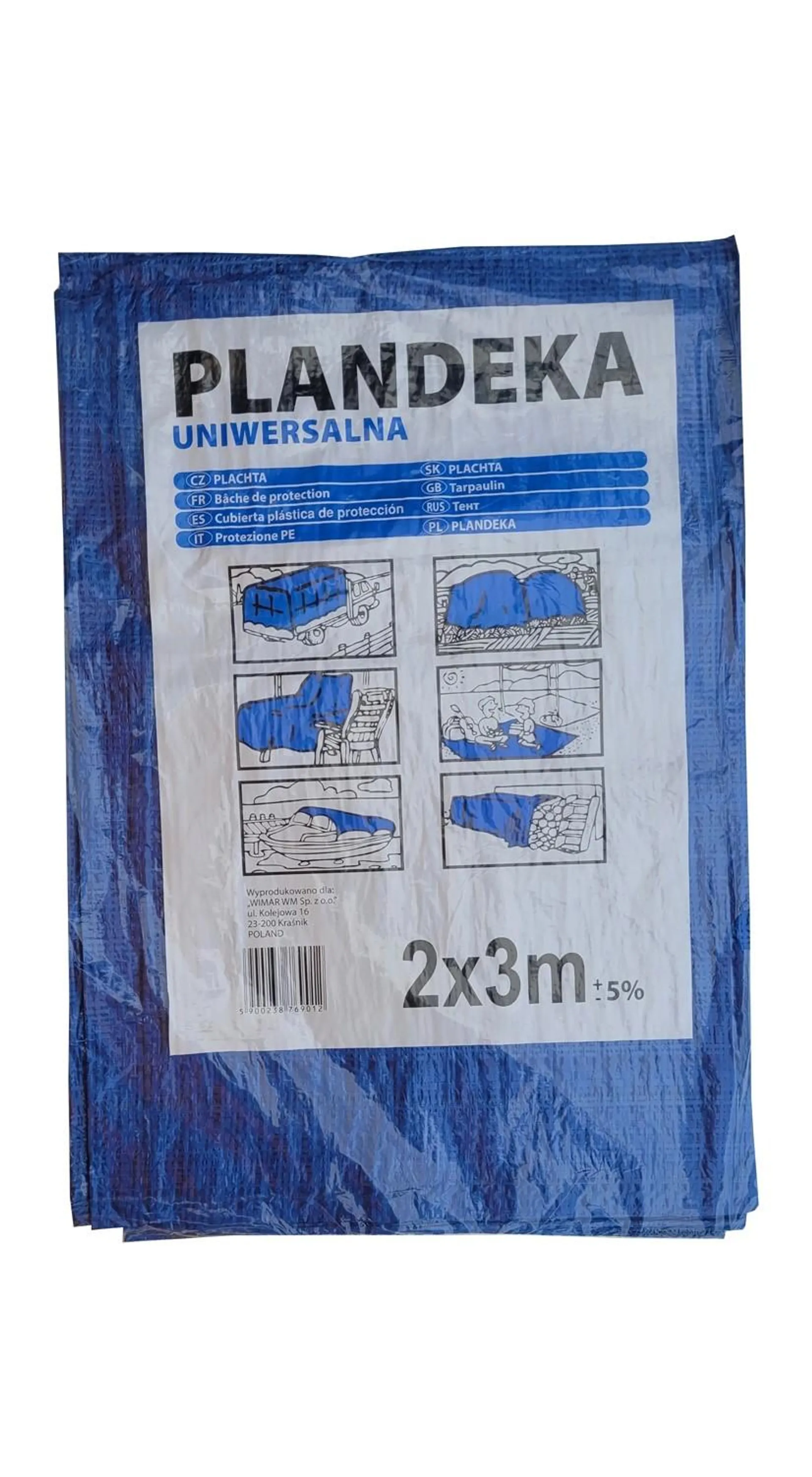 Brik Plandeka ochronna 2 x 3 m 55g/m2