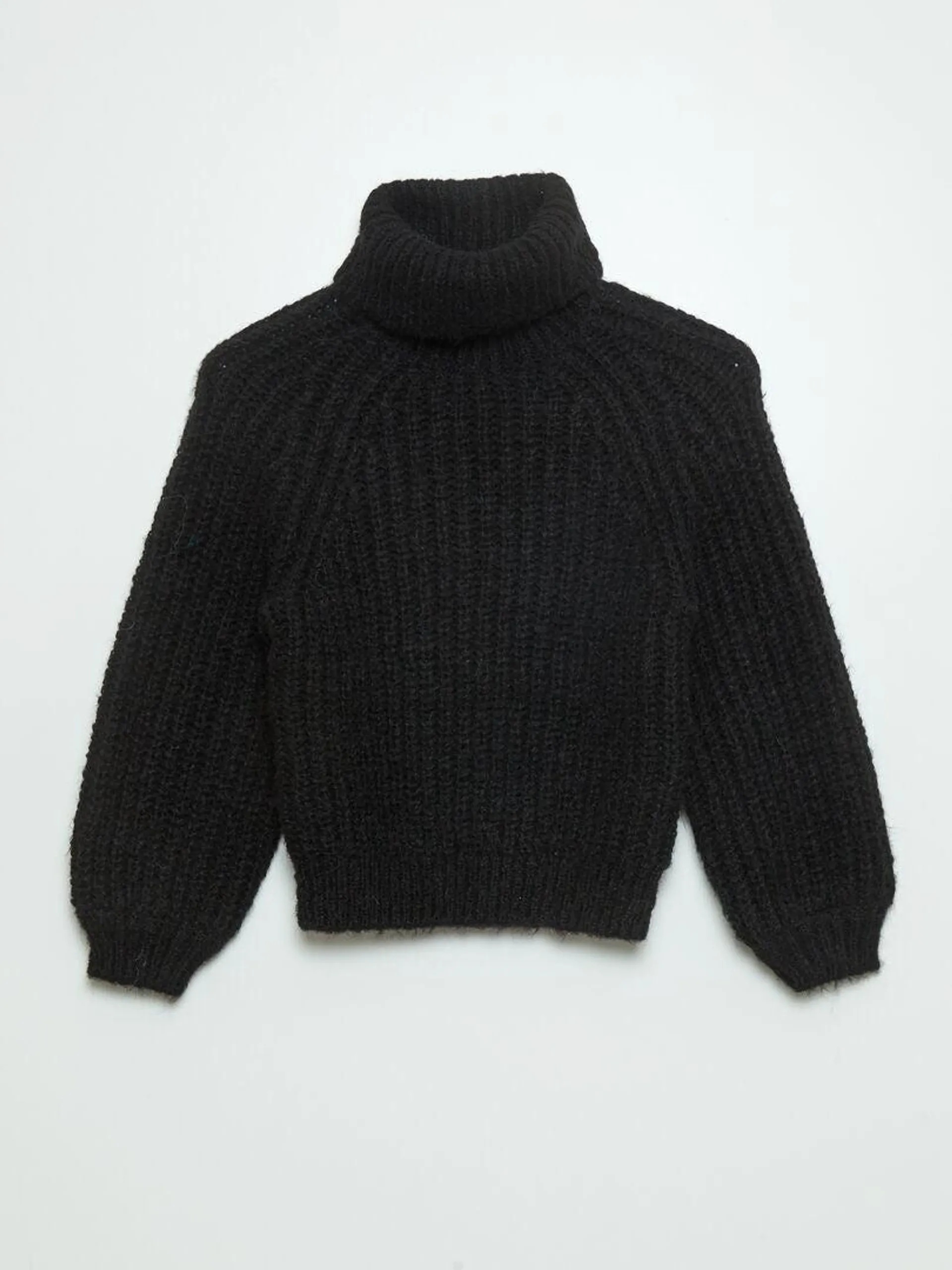 Pull en maille grosse jauge - noir