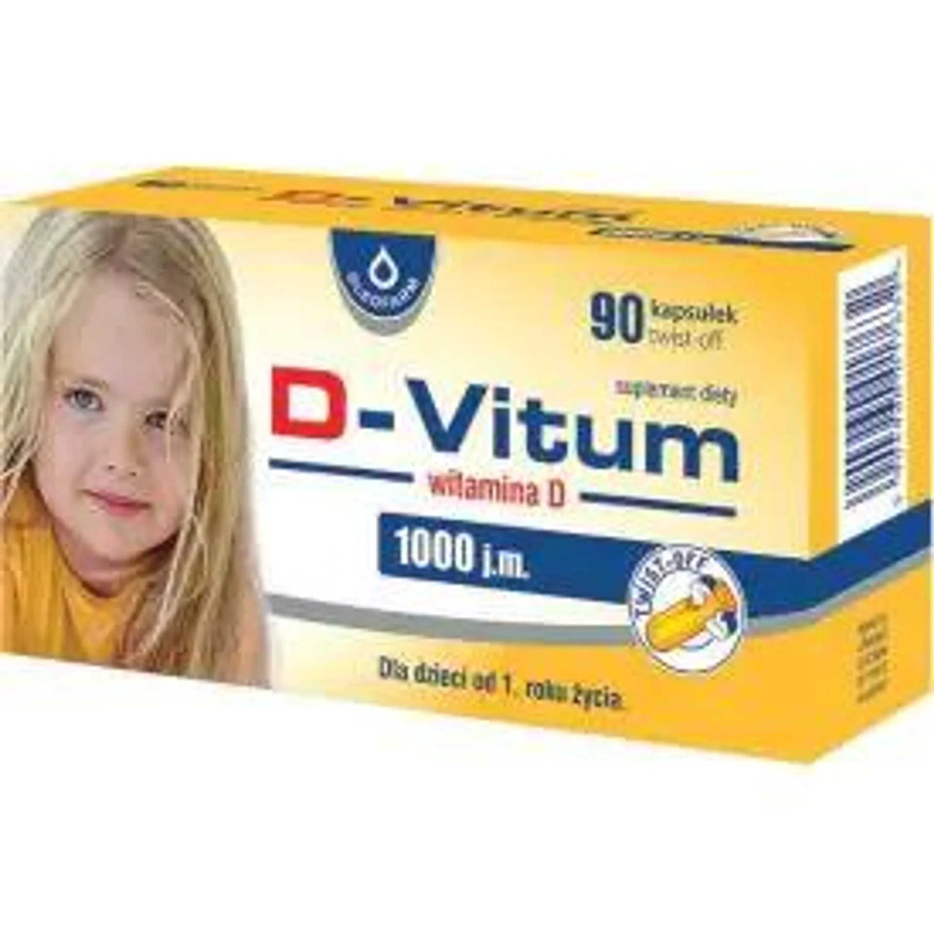 D-Vitum Witamina D3 1000j.m Kapsułki Twist-Off 90 szt.