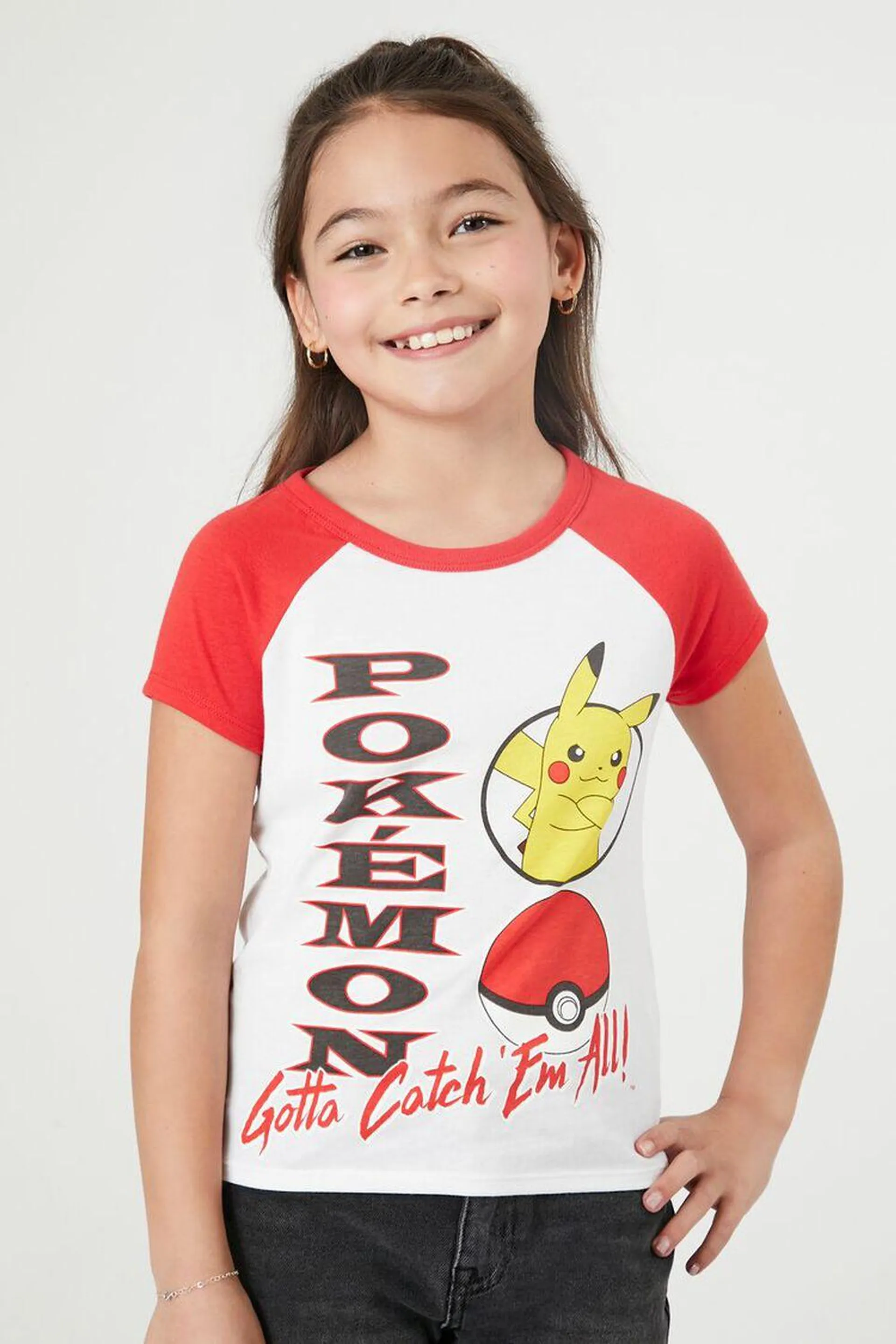 Girls Pokemon Raglan Tee (Kids)