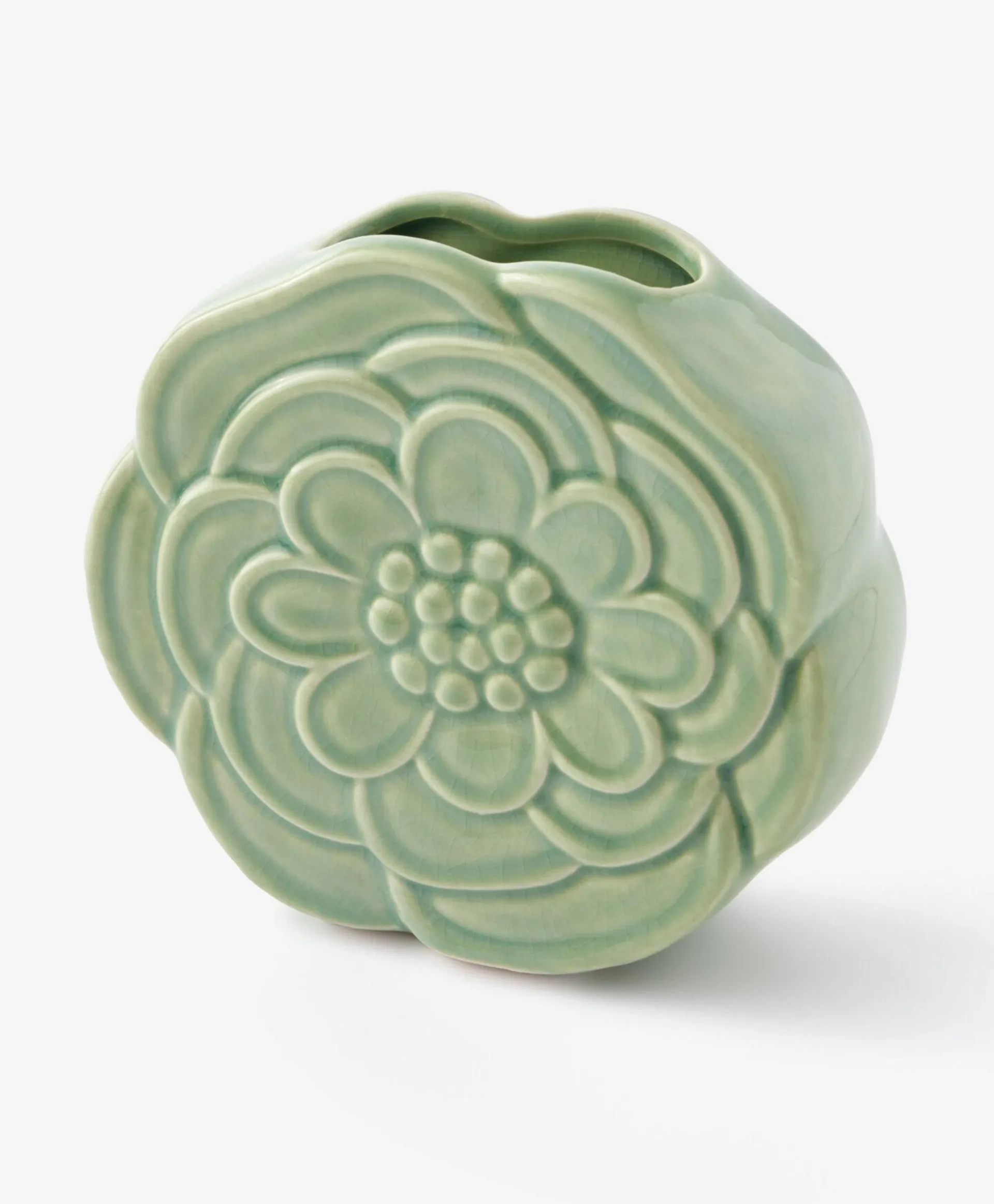 Zielony wazon ceramiczny