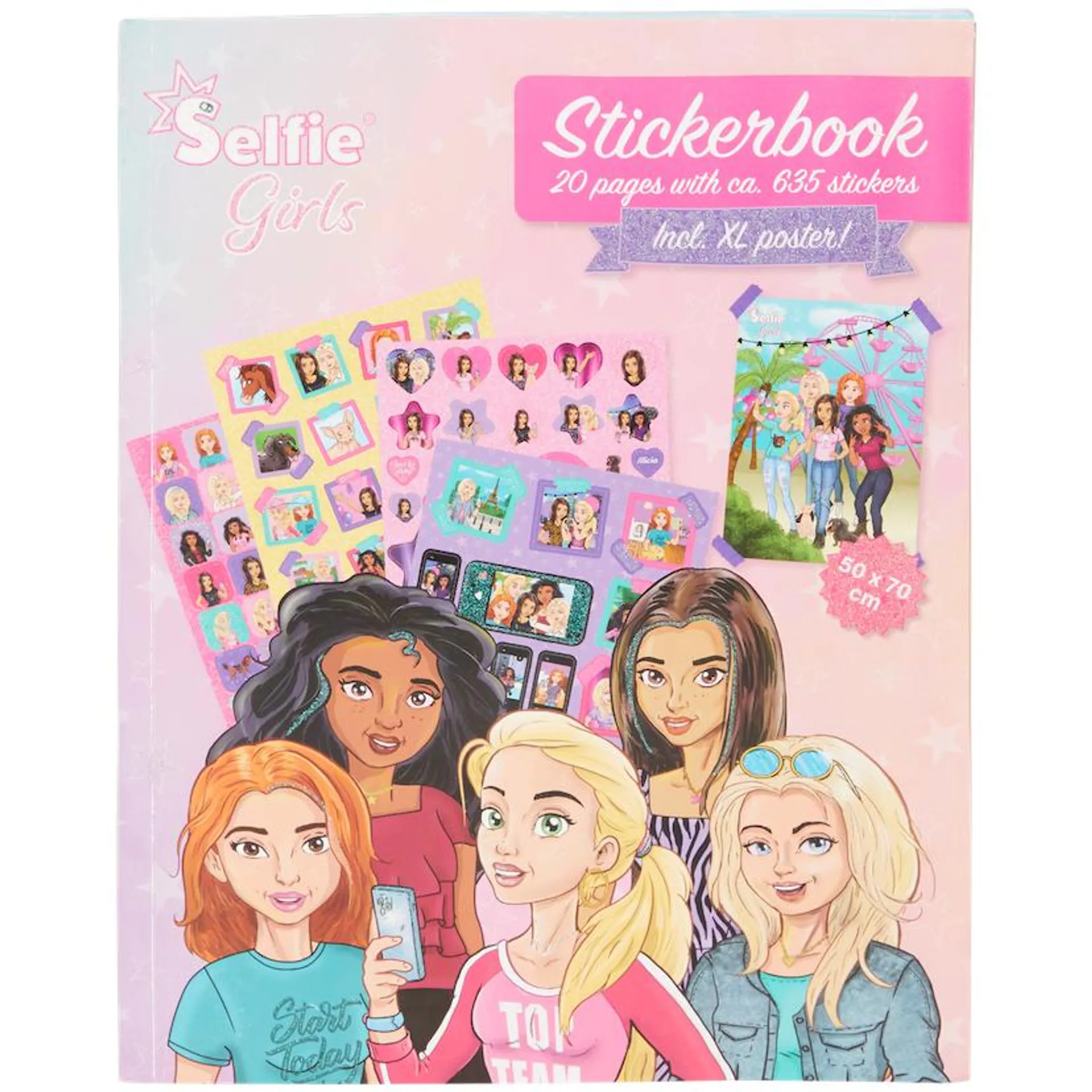 Książka z naklejkami Selfie Girls