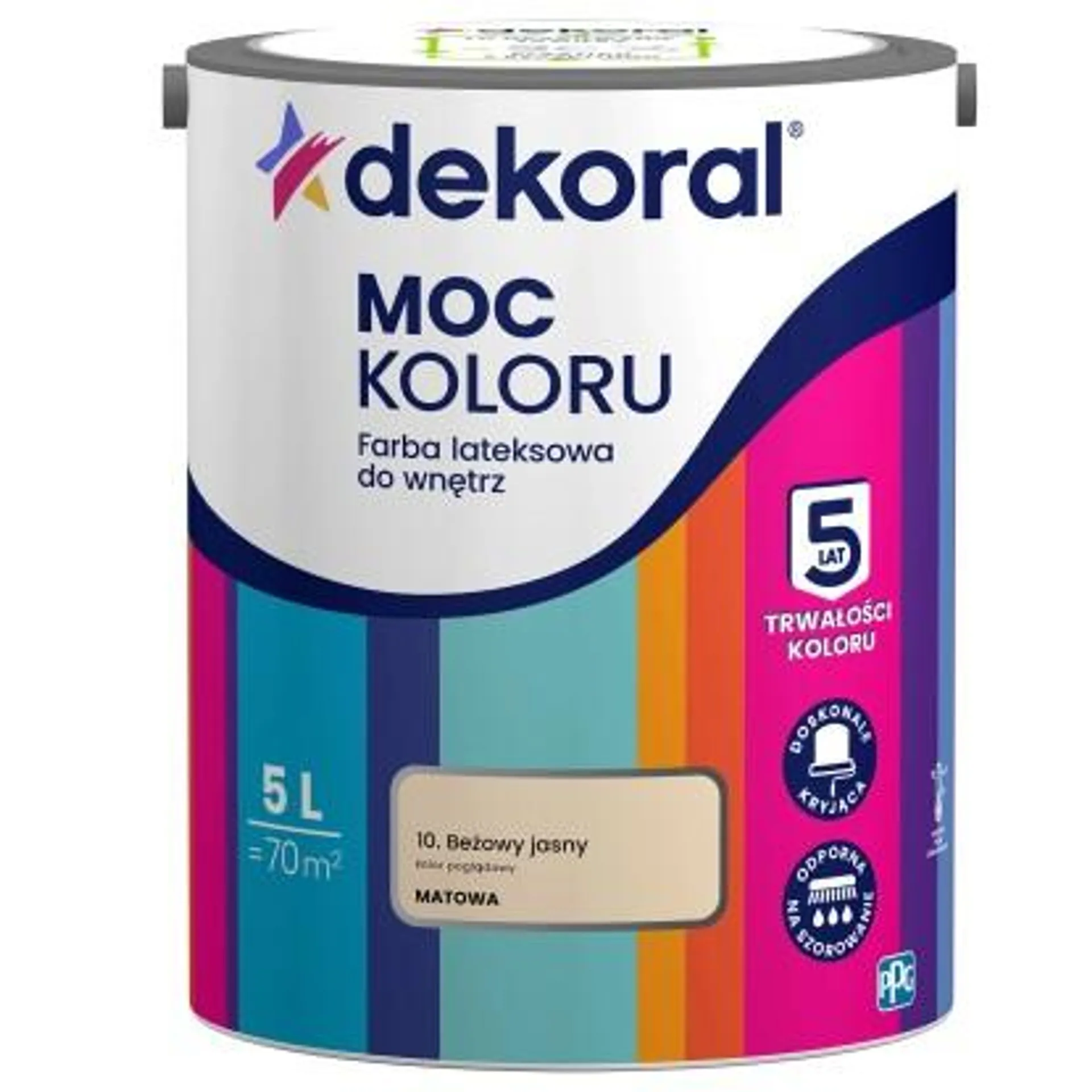 Farba Dekoral Moc Koloru beżowy jasny 5 l