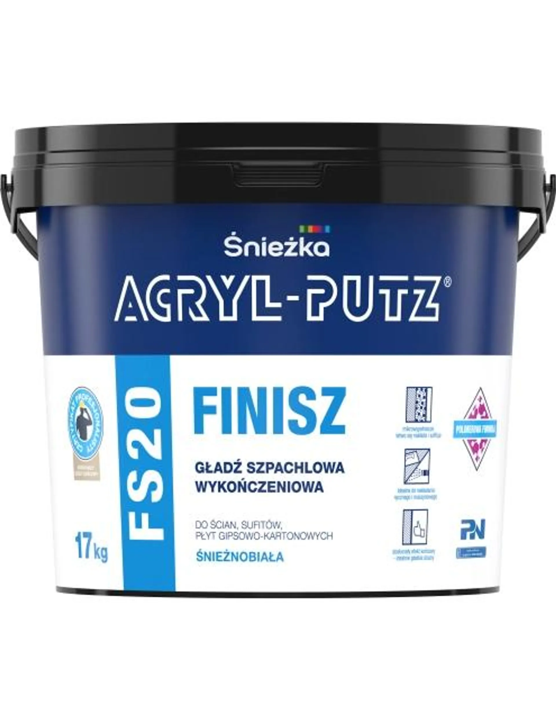 Gotowa masa szpachlowa Acryl Putz FS20 17 kg ŚNIEŻKA