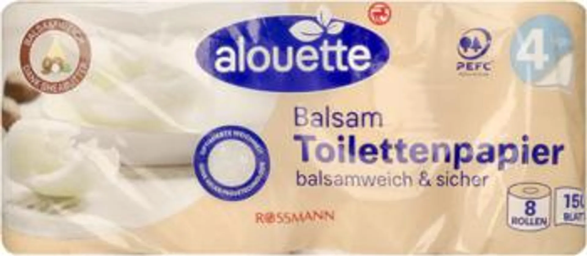 ALOUETTE Balsam papier toaletowy 4-warstwowy z balsamem z masłem shea 8 szt., nr kat. 268261