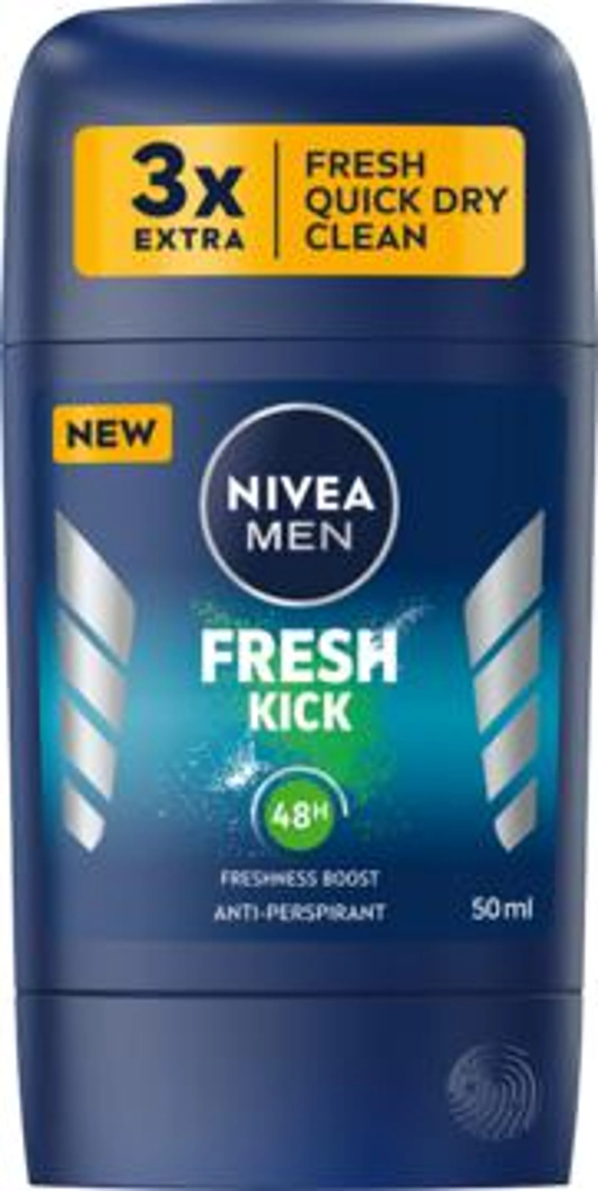 NIVEA MEN Fresh Kick antyperspirant w sztyfcie, 48h 50 ml, nr kat. 408679