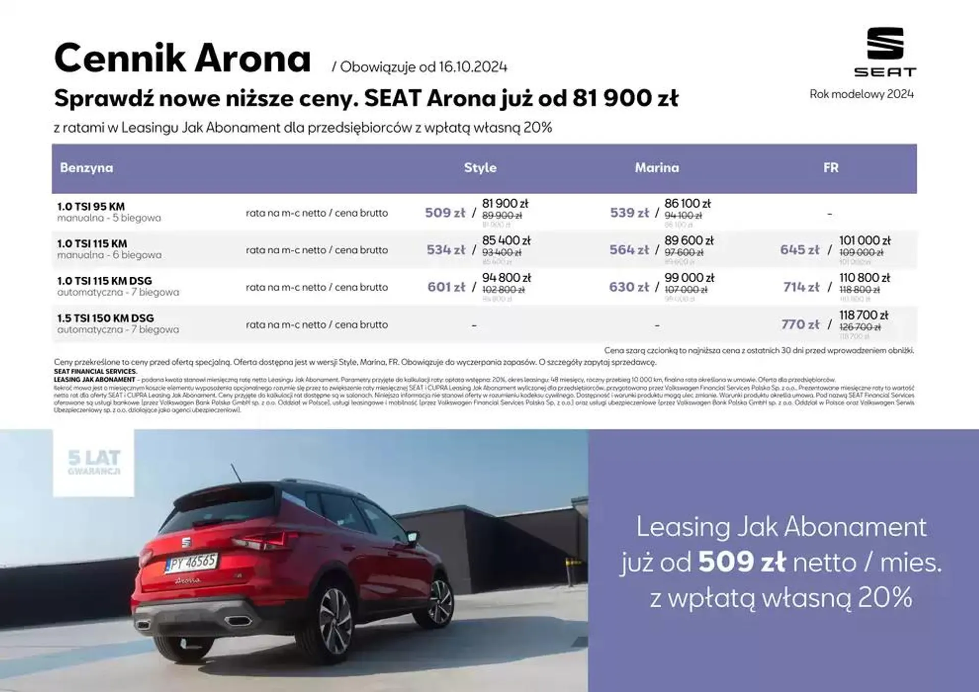 SEAT Arona - Katalog i cennik - 4