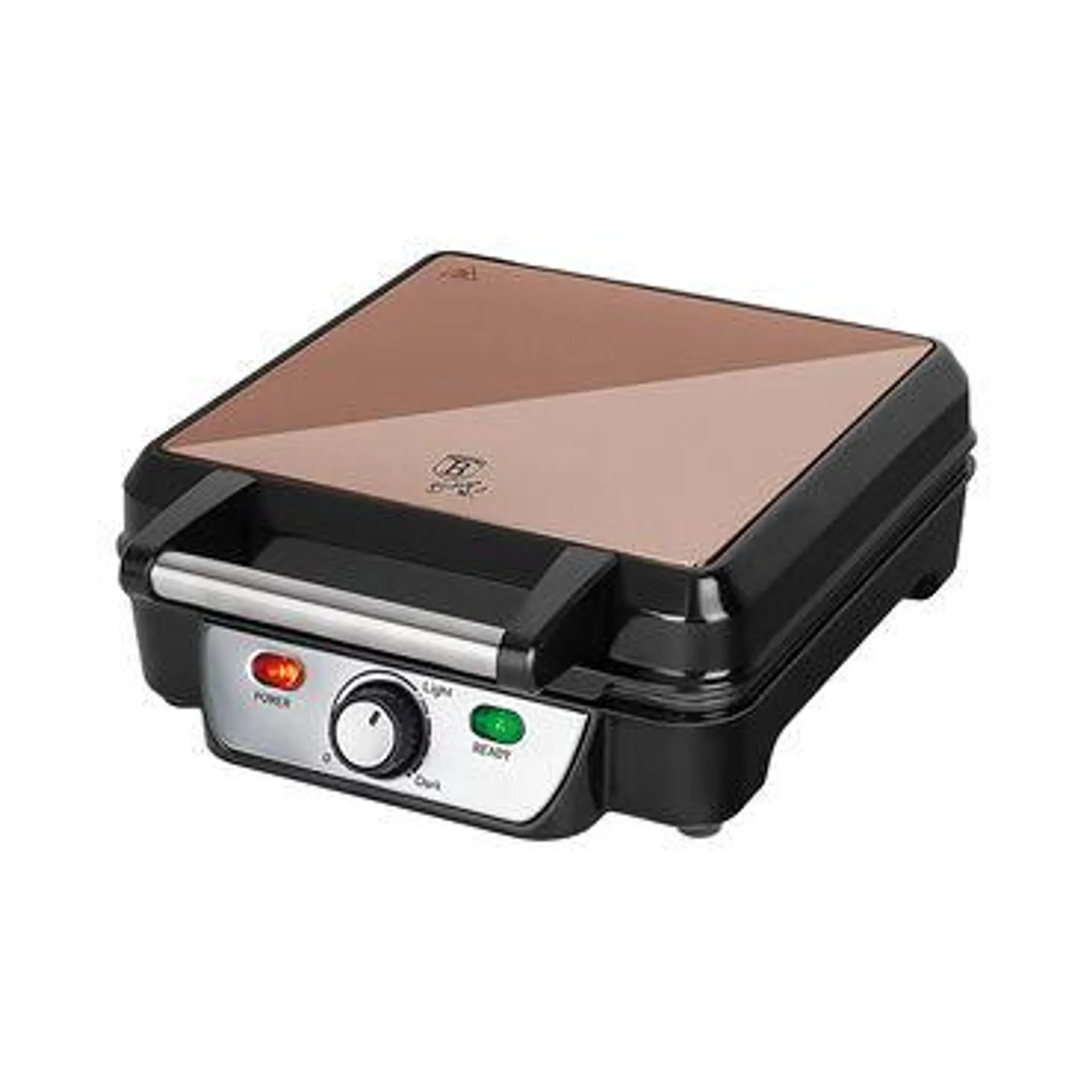 Gofrownica Berlingerhaus Rose Gold, 1100 W, 4 gofry, złota