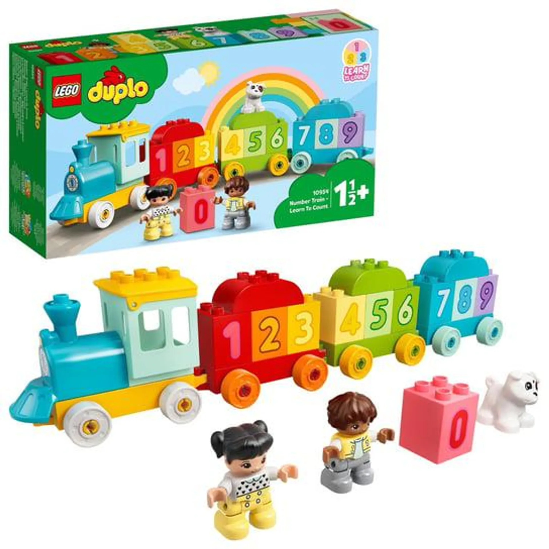 LEGO DUPLO, klocki Pociąg z cyferkami - nauka liczenia, 10954