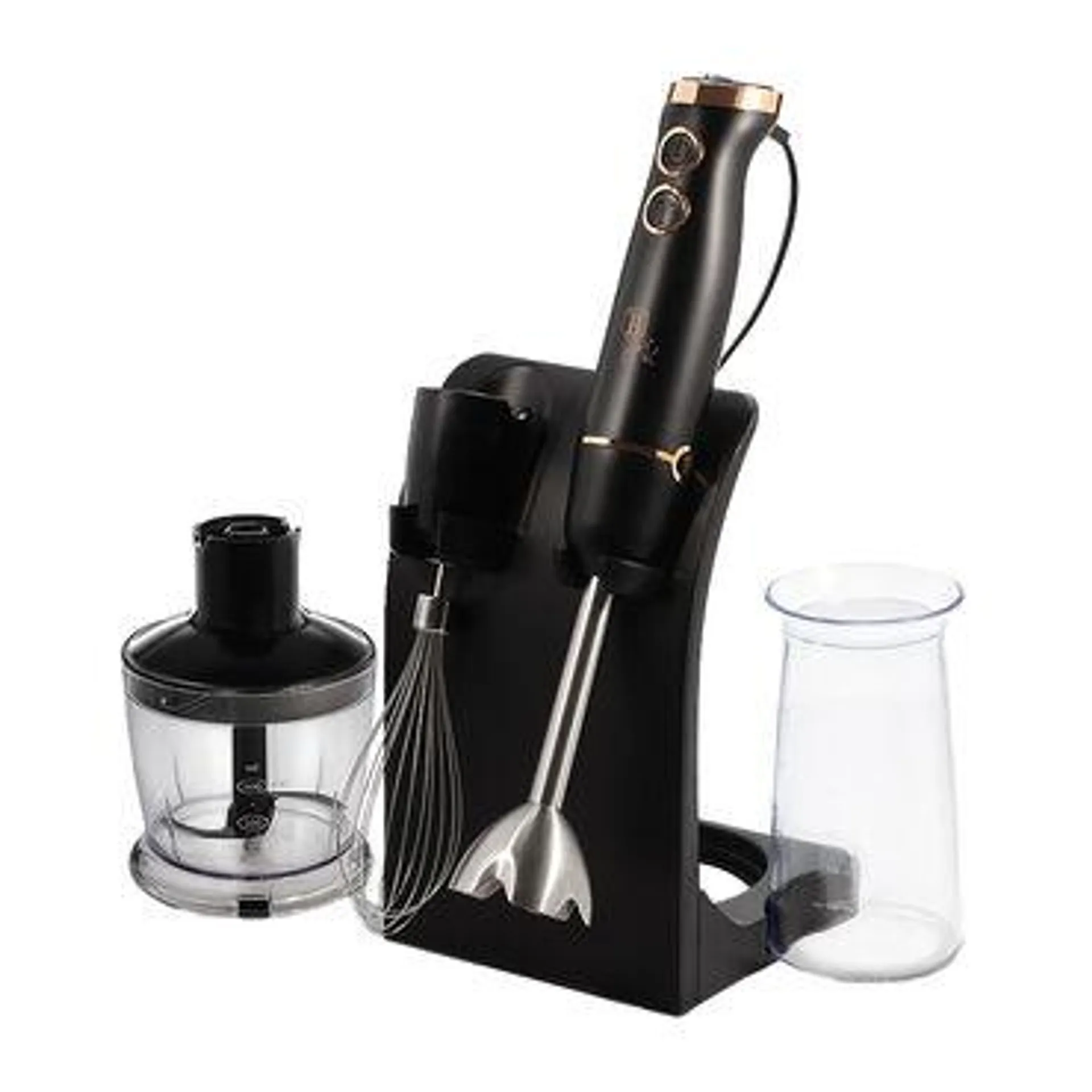 Blender ręczny BerlingerHaus Black Rose, 500 W, z akcesoriami, czarny