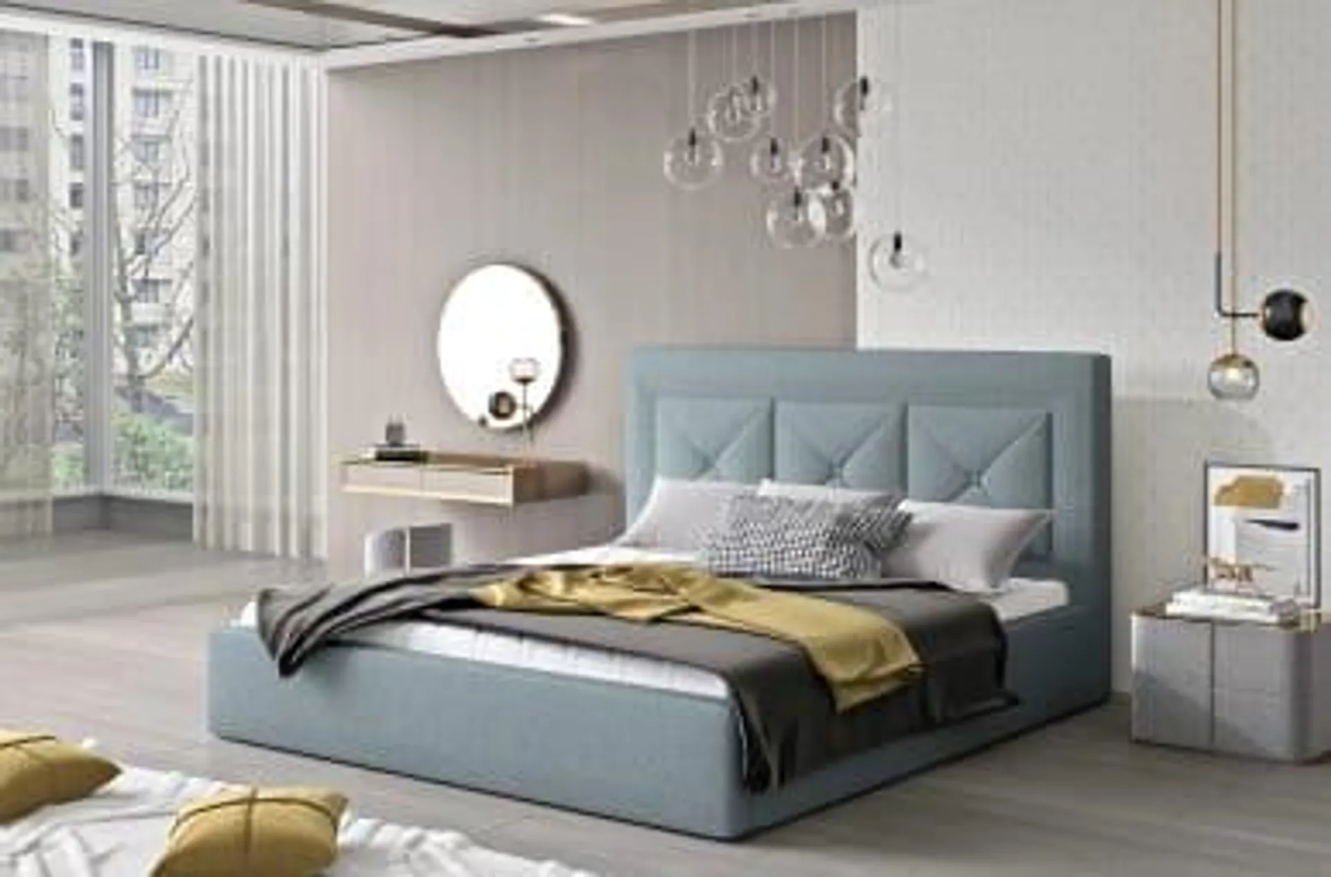 Łóżko tapicerowane z pojemnikiem Cloe 160x200cm