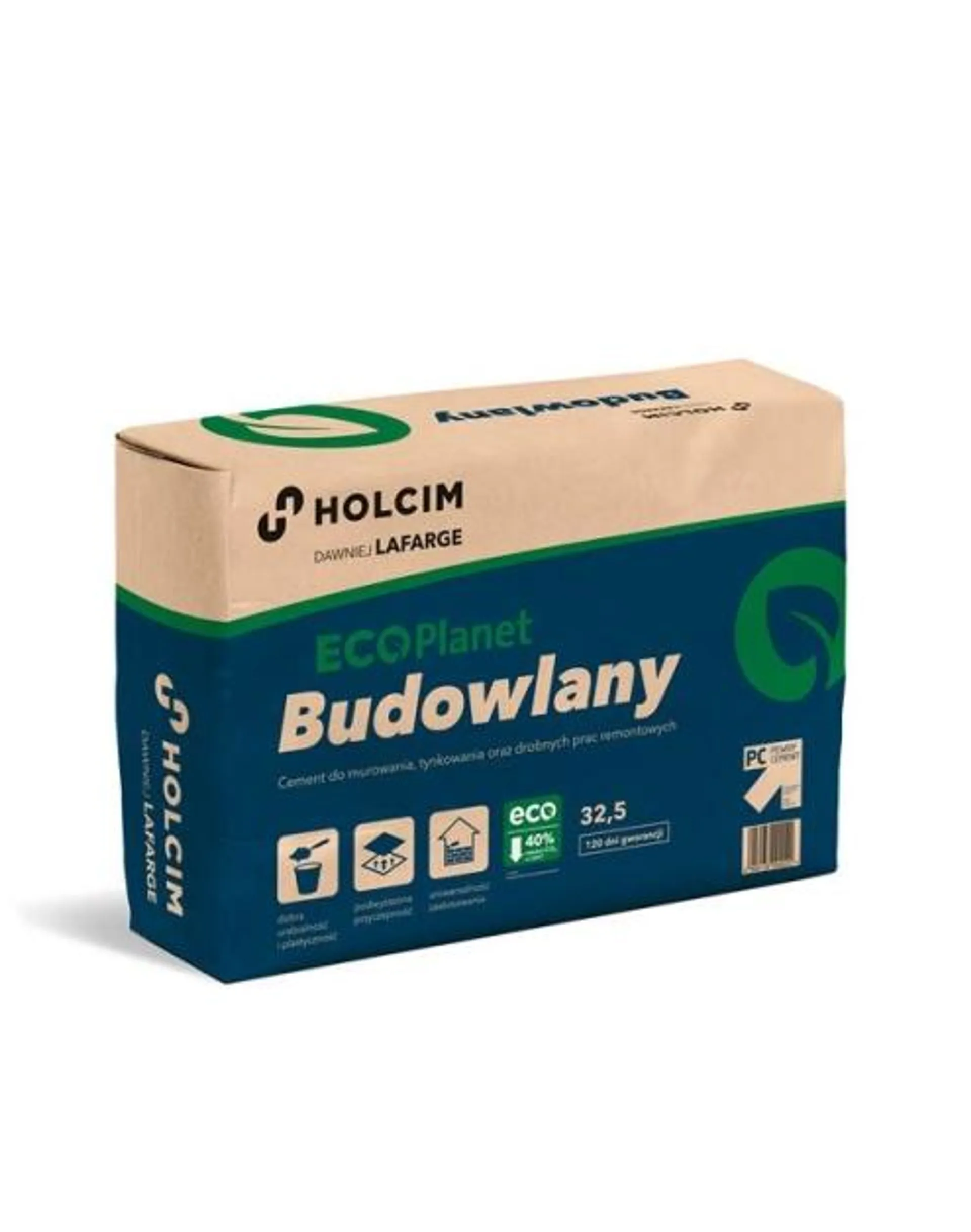 Cement ECOPlanet budowlany - CEM II/C-M (V-LL) 32,5 N - 20kg Kujawy HOLCIM