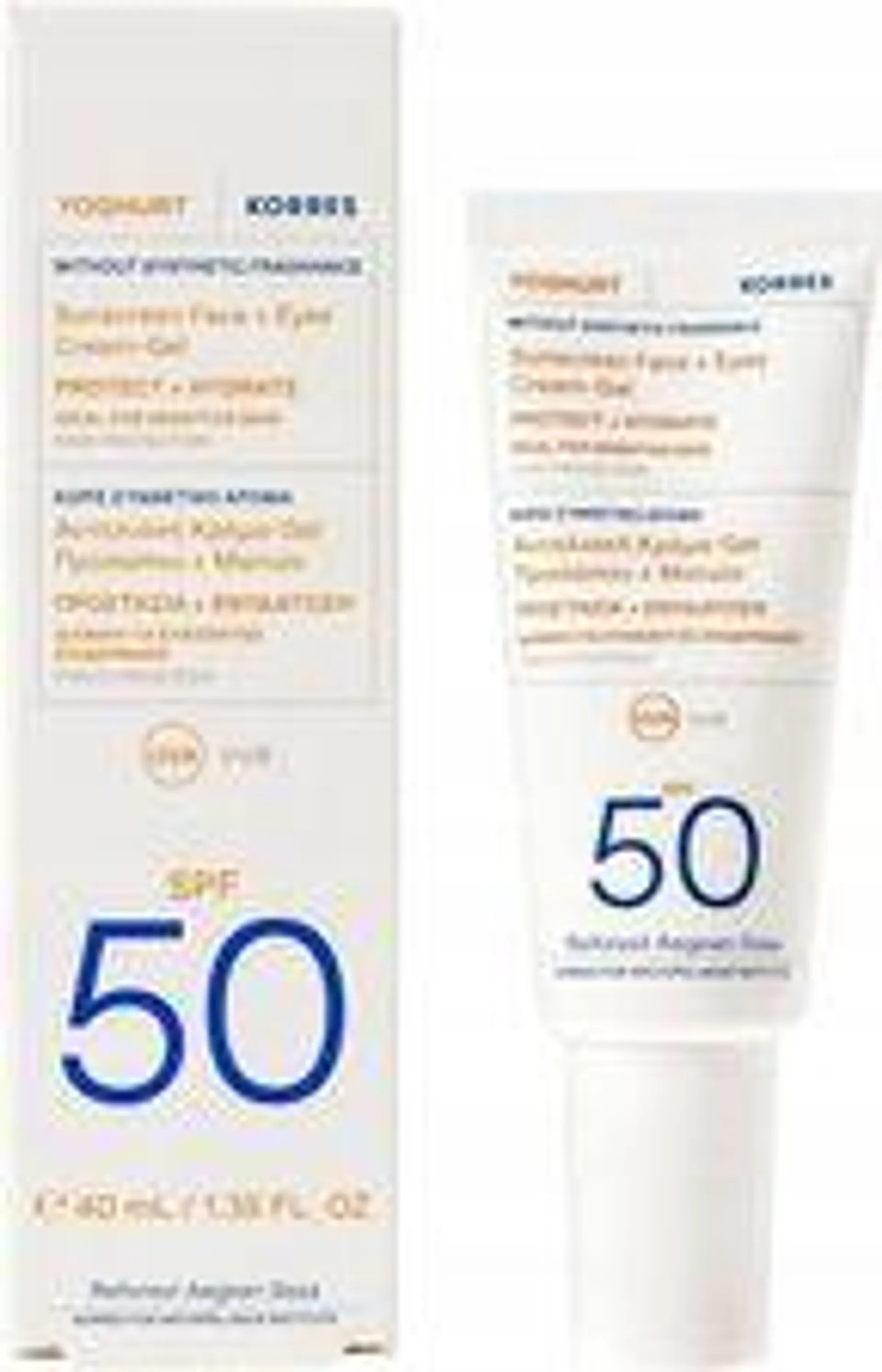 Krem Korres Yoghurt Spf Sun Yog. Face&Eyes Spf50 na dzień 40ml