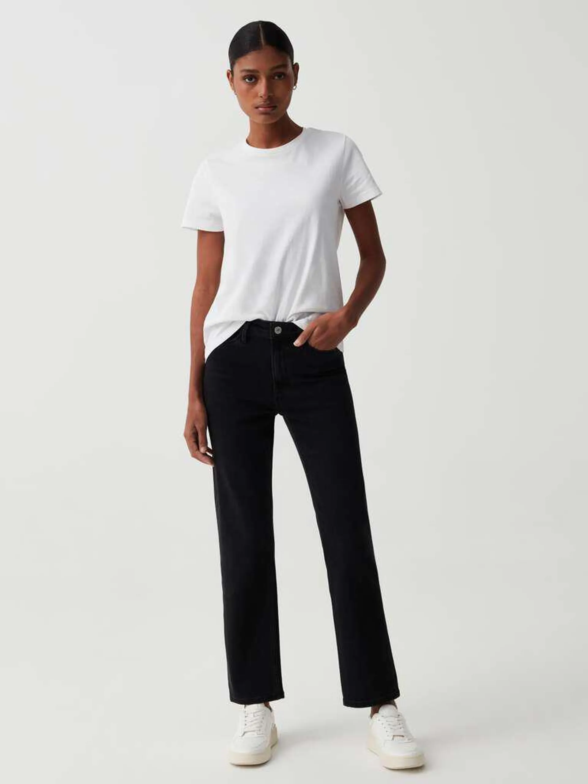 Black Slim-fit stretch jeans