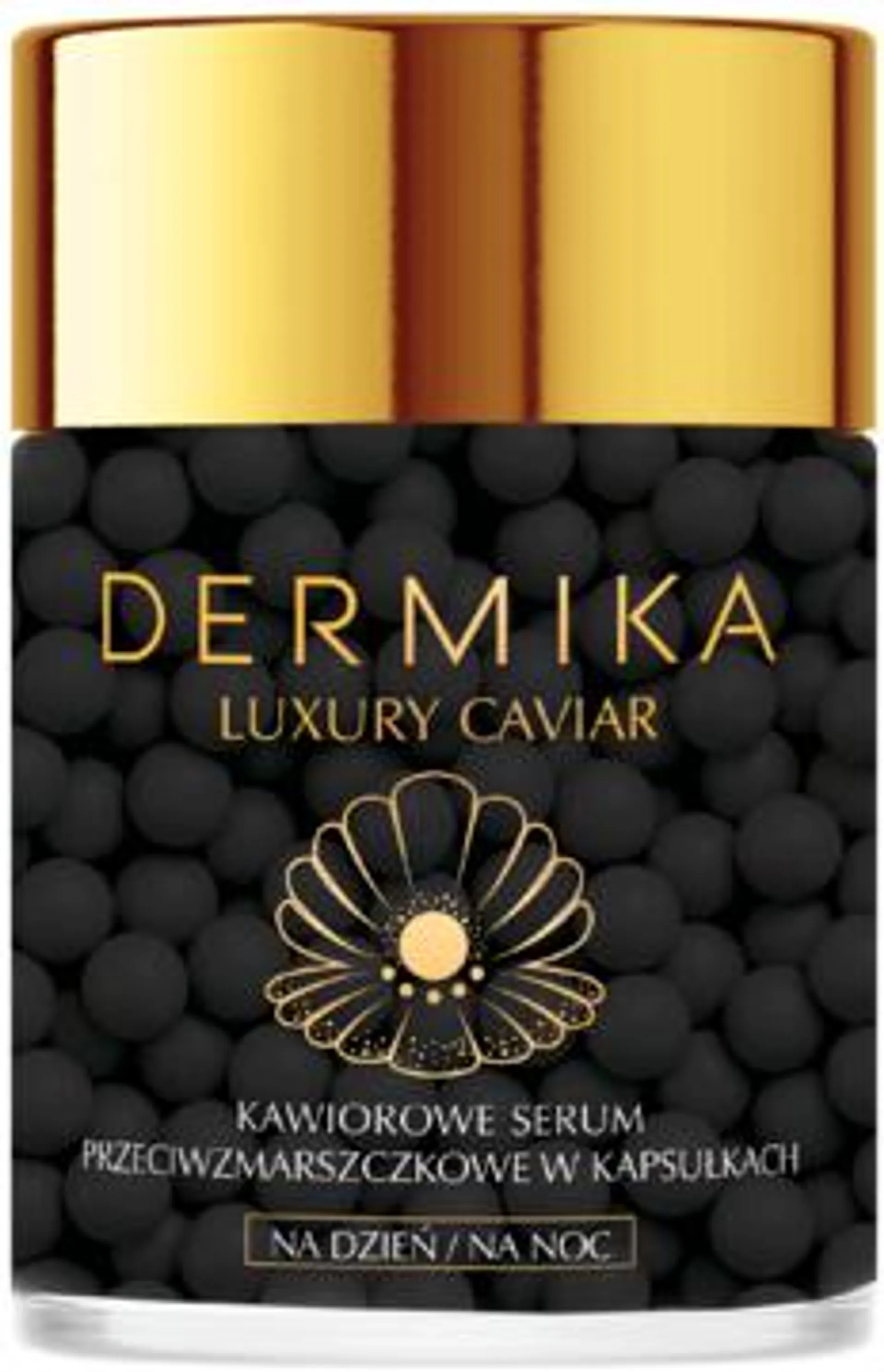 DERMIKA Luxury Caviar serum do twarzy, kawiorowe, przeciwzmarszczkowe, w kapsułkach, dzień/noc 60 g, nr kat. 409859