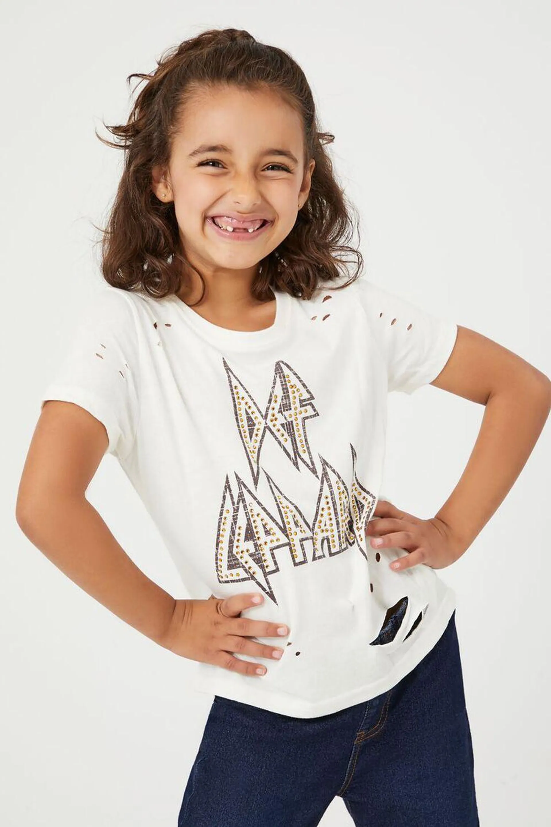 Kids Def Leppard Distressed Graphic Tee (Girls + Boys)