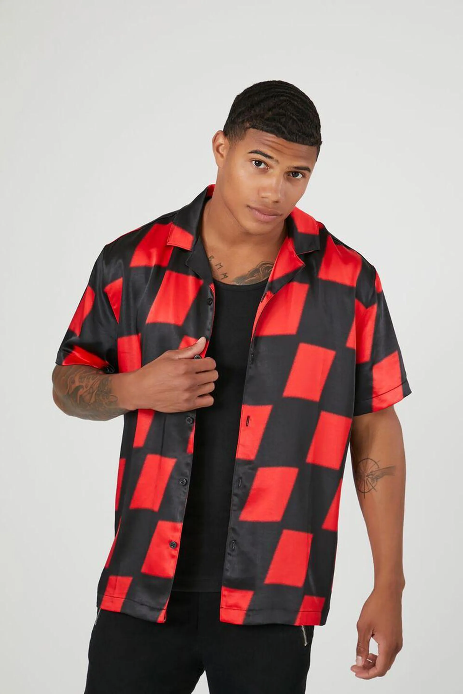 Checkered Short-Sleeve Shirt