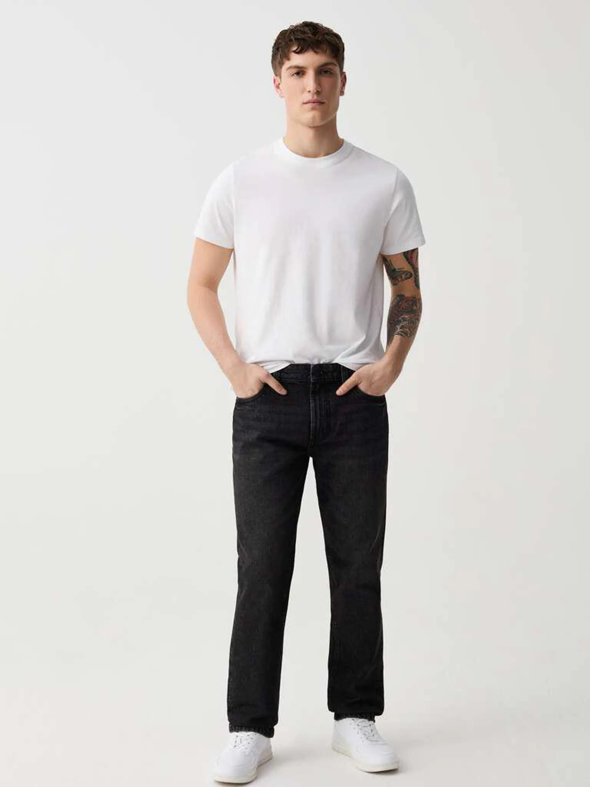 Graphite Grey Regular-fit jeans with five pockets