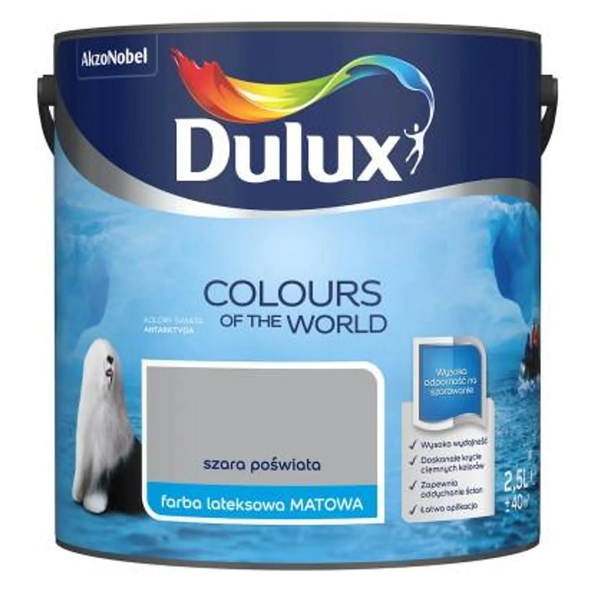 Farba Dulux Kolory Świata szara poświata 2,5 l