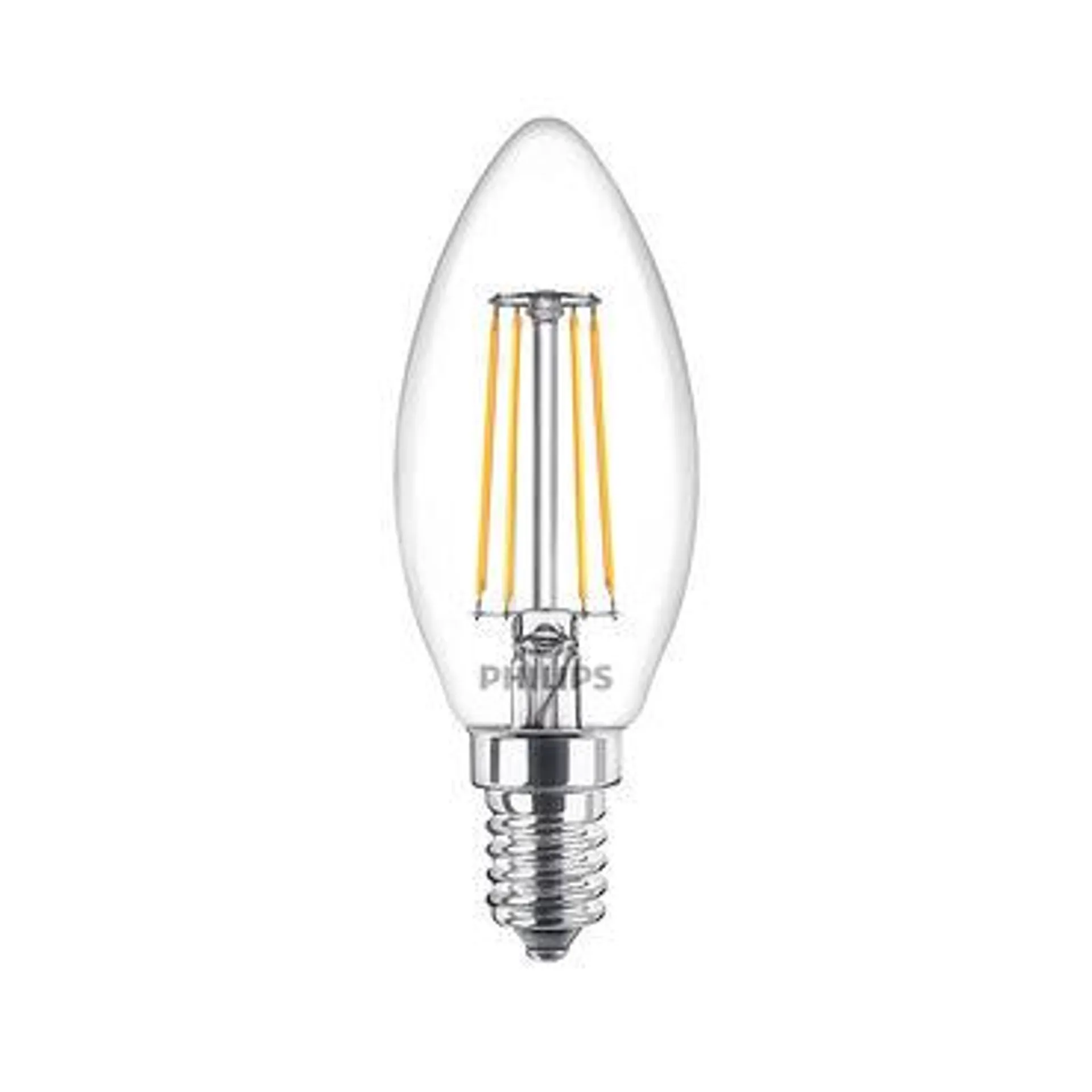 Komplet 4 żarówek LED filament, E14, 40 W, ciepła biel