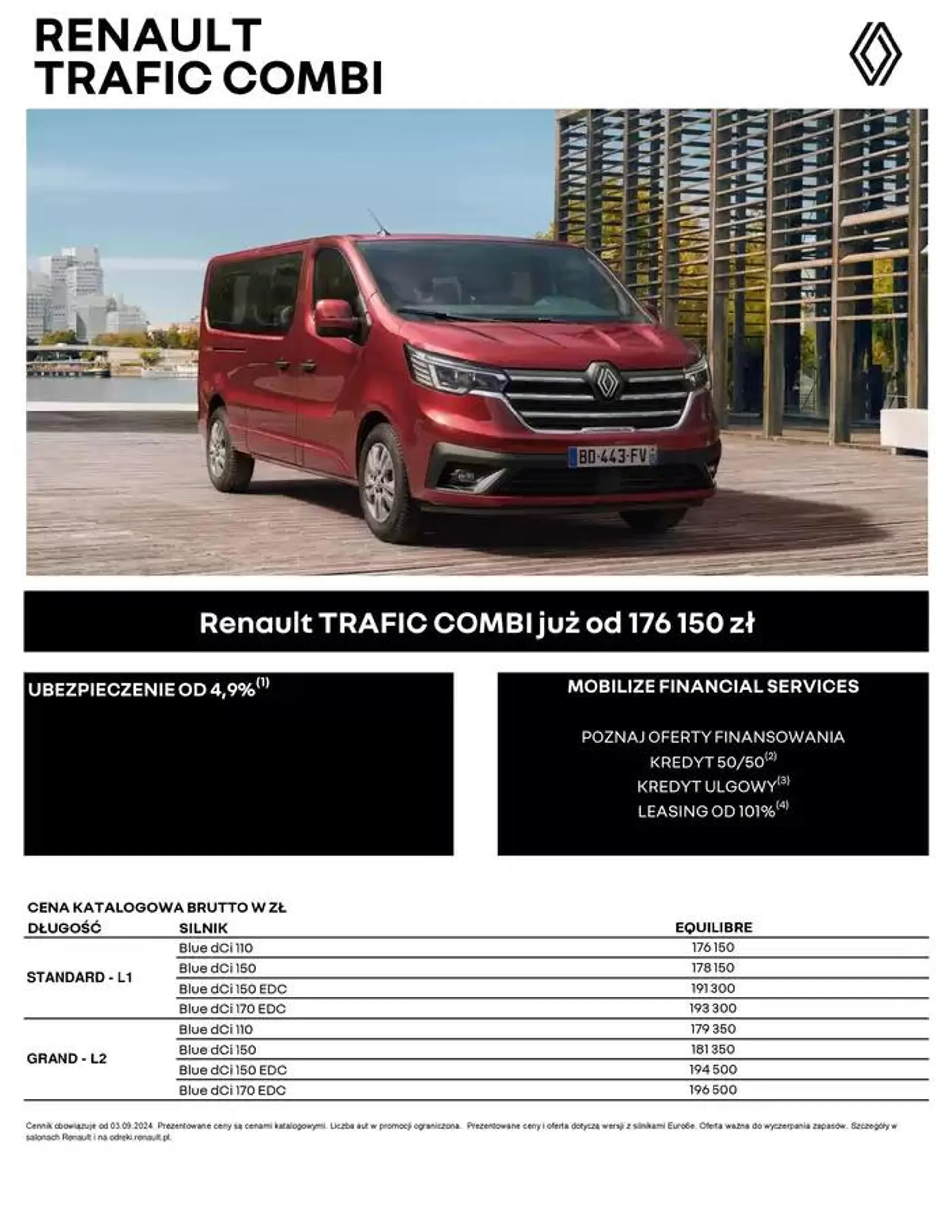 Gazetka Renault Trafic Combi od 4 października do 4 października 2025 - Strona 1