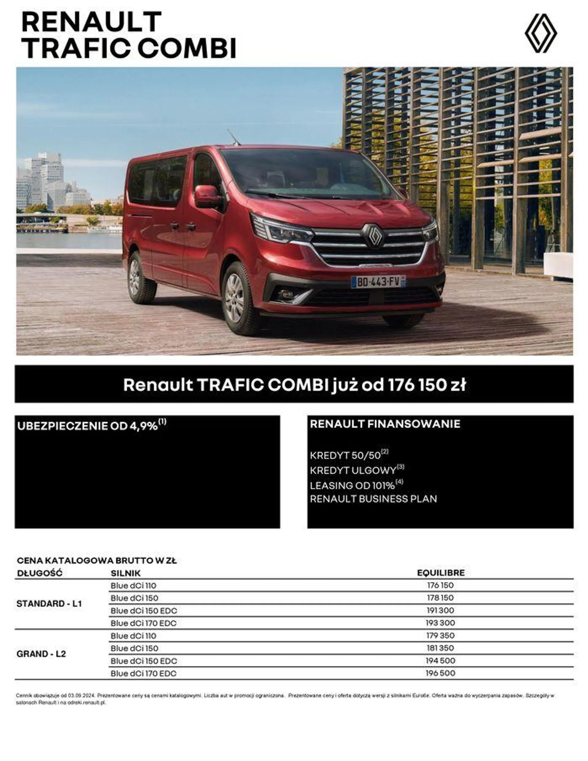 Gazetka Renault Trafic Combi od 4 września do 4 września 2025 - Strona 1