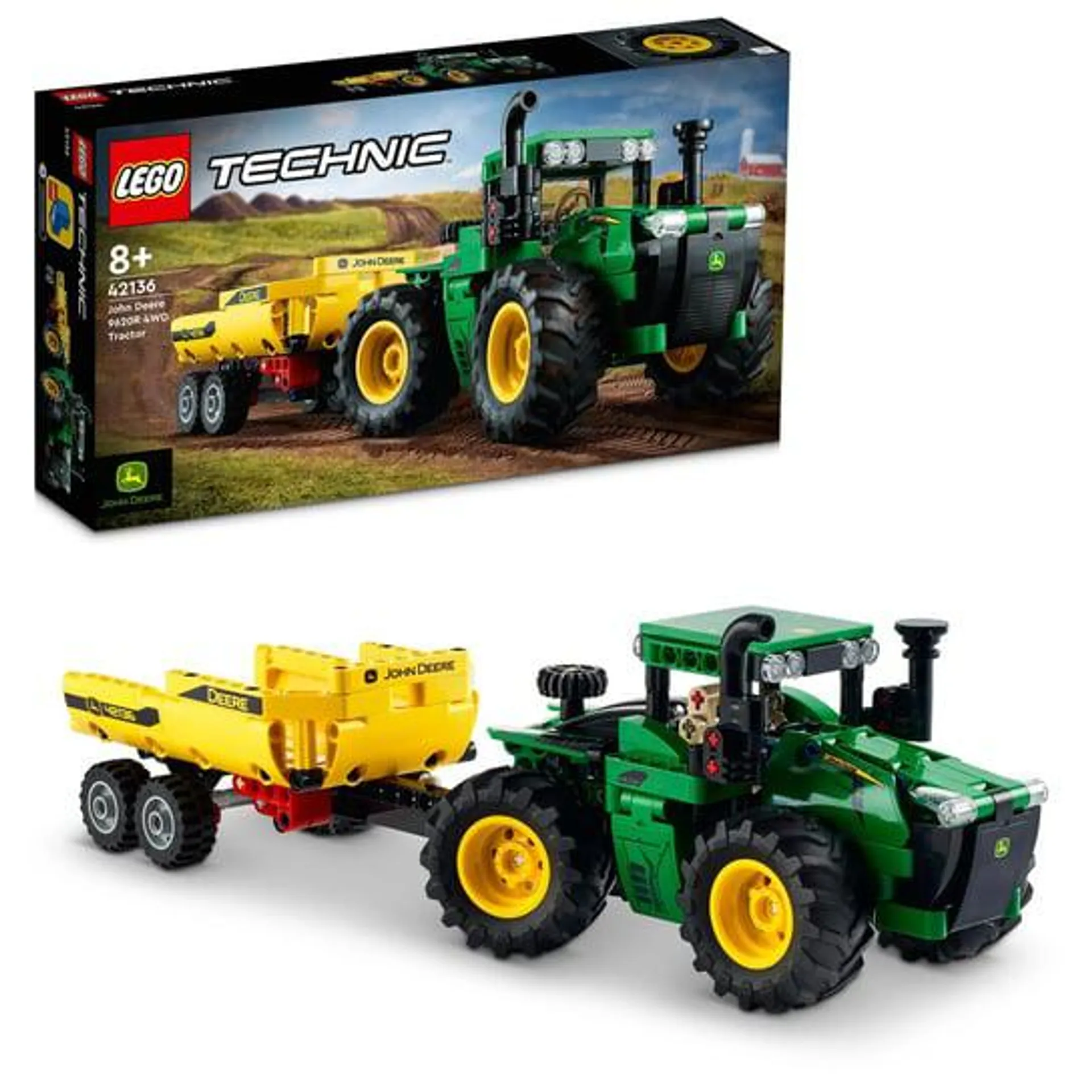 LEGO Technic, klocki, Traktor John Deere 9620R 4Wd, 42136