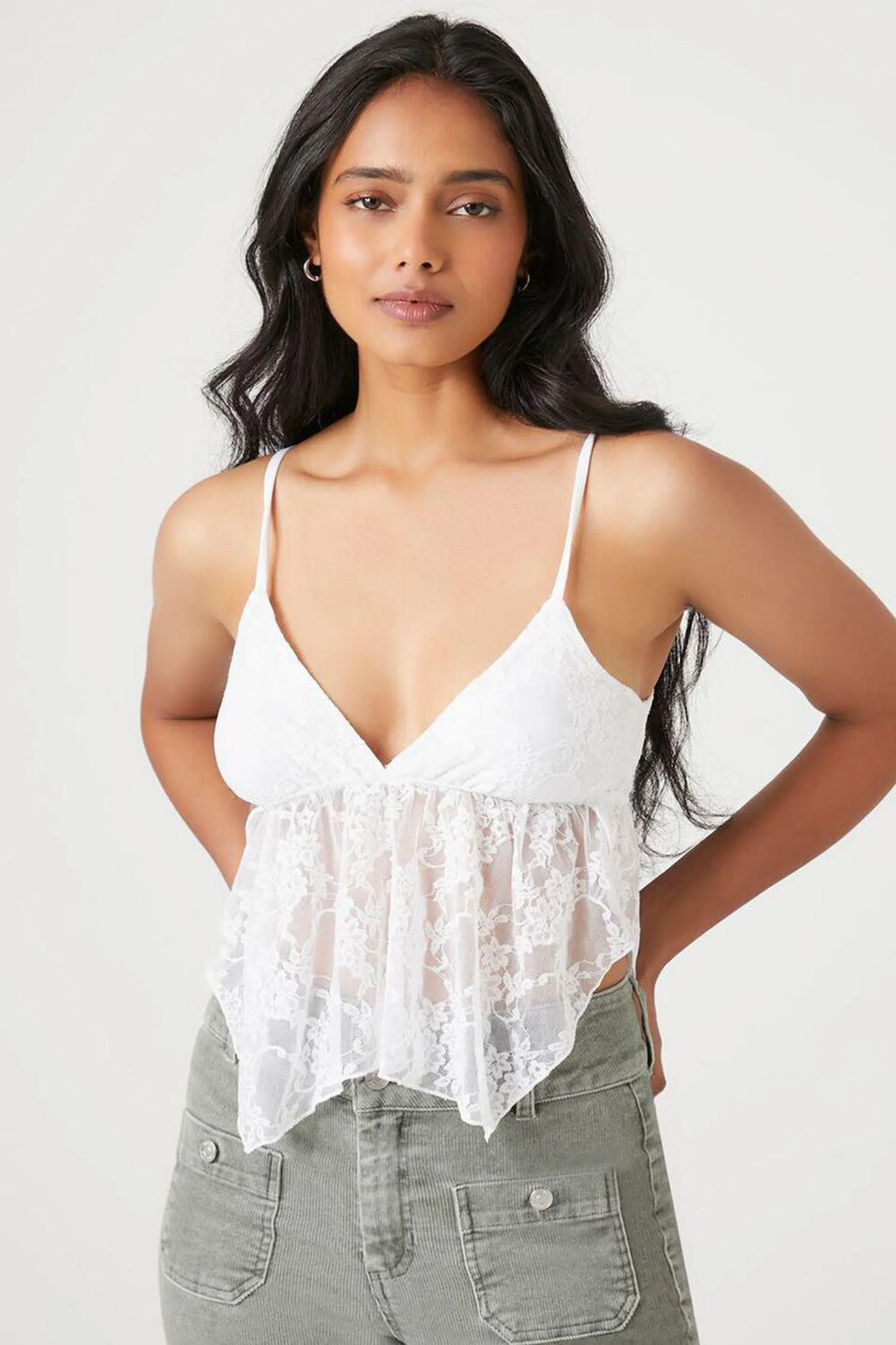 Plunging Lace Cami