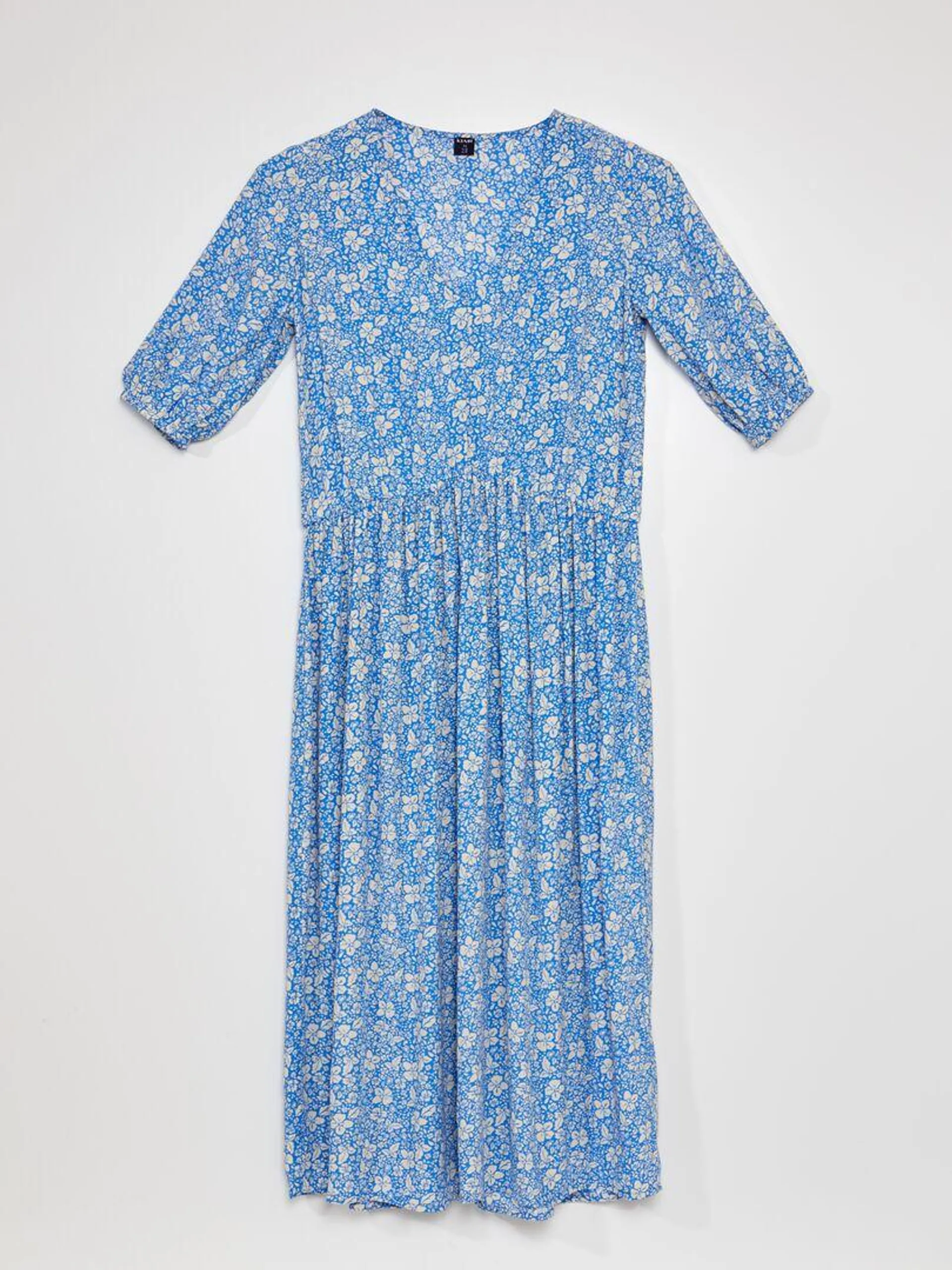 Robe midi imprimé - So Easy - Bleu clair