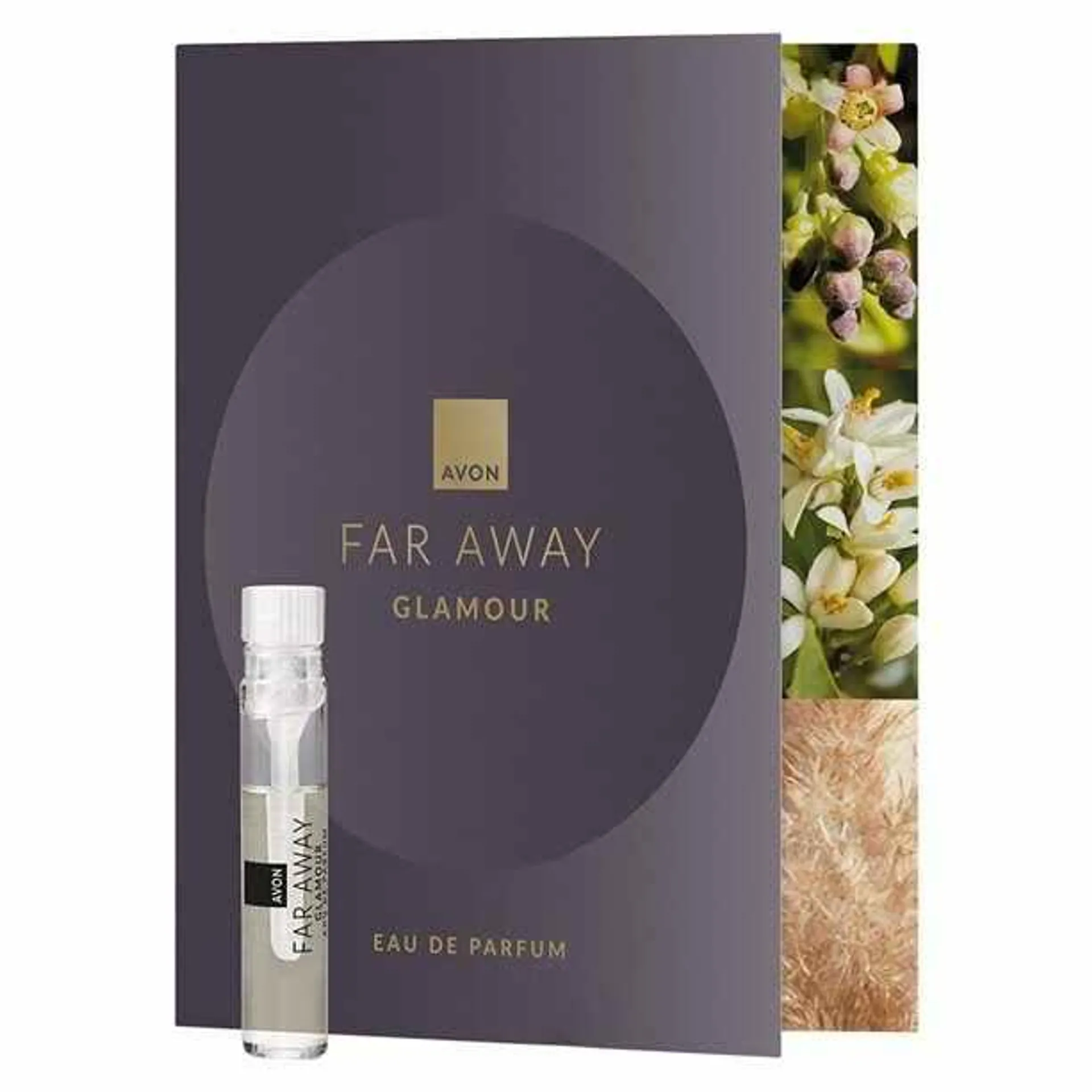 Woda perfumowana Far Away Glamour - ulotka z próbką