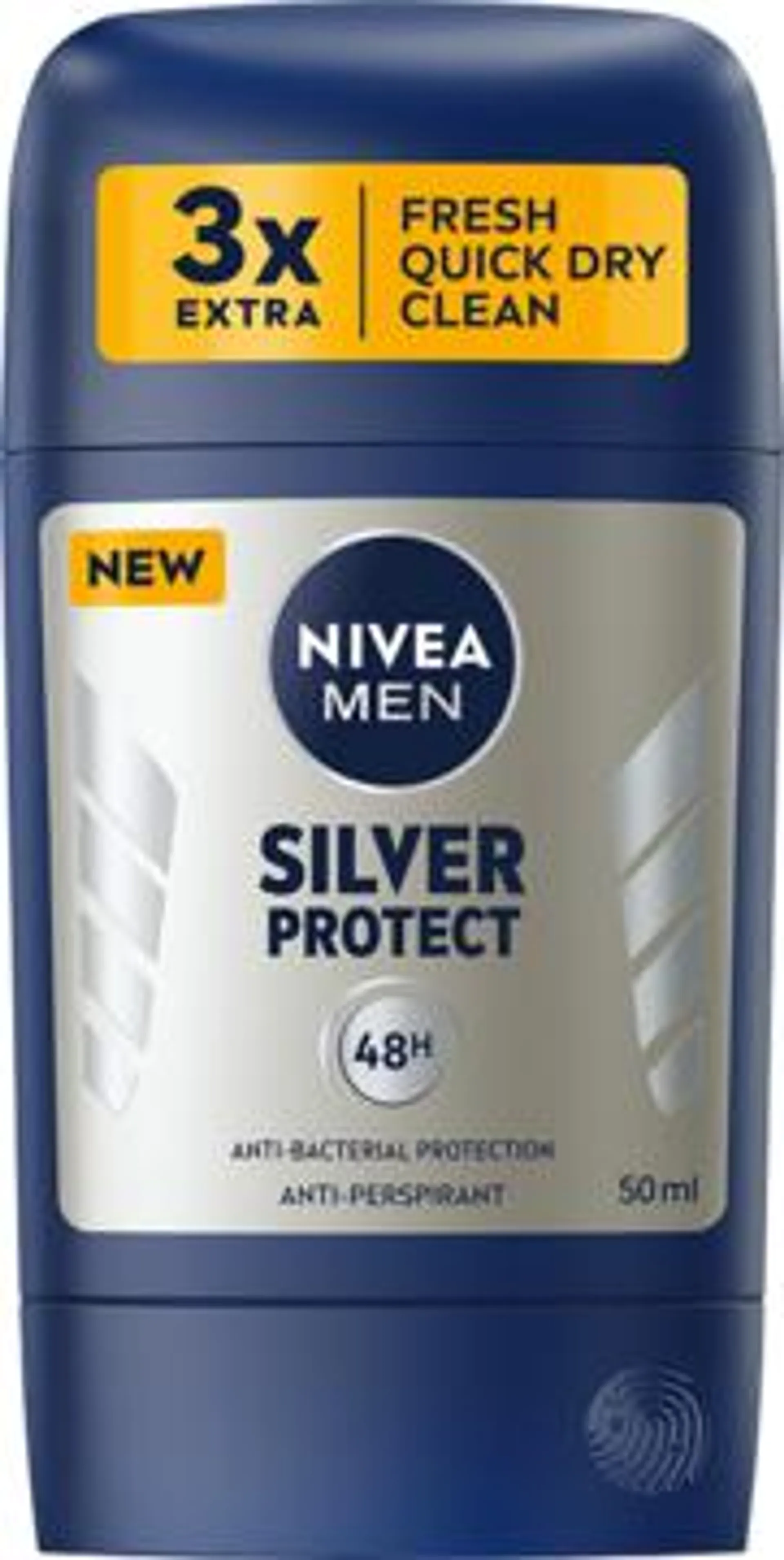 NIVEA MEN Silver Protect antyperspirant w sztyfcie, 48h 50 ml, nr kat. 408680