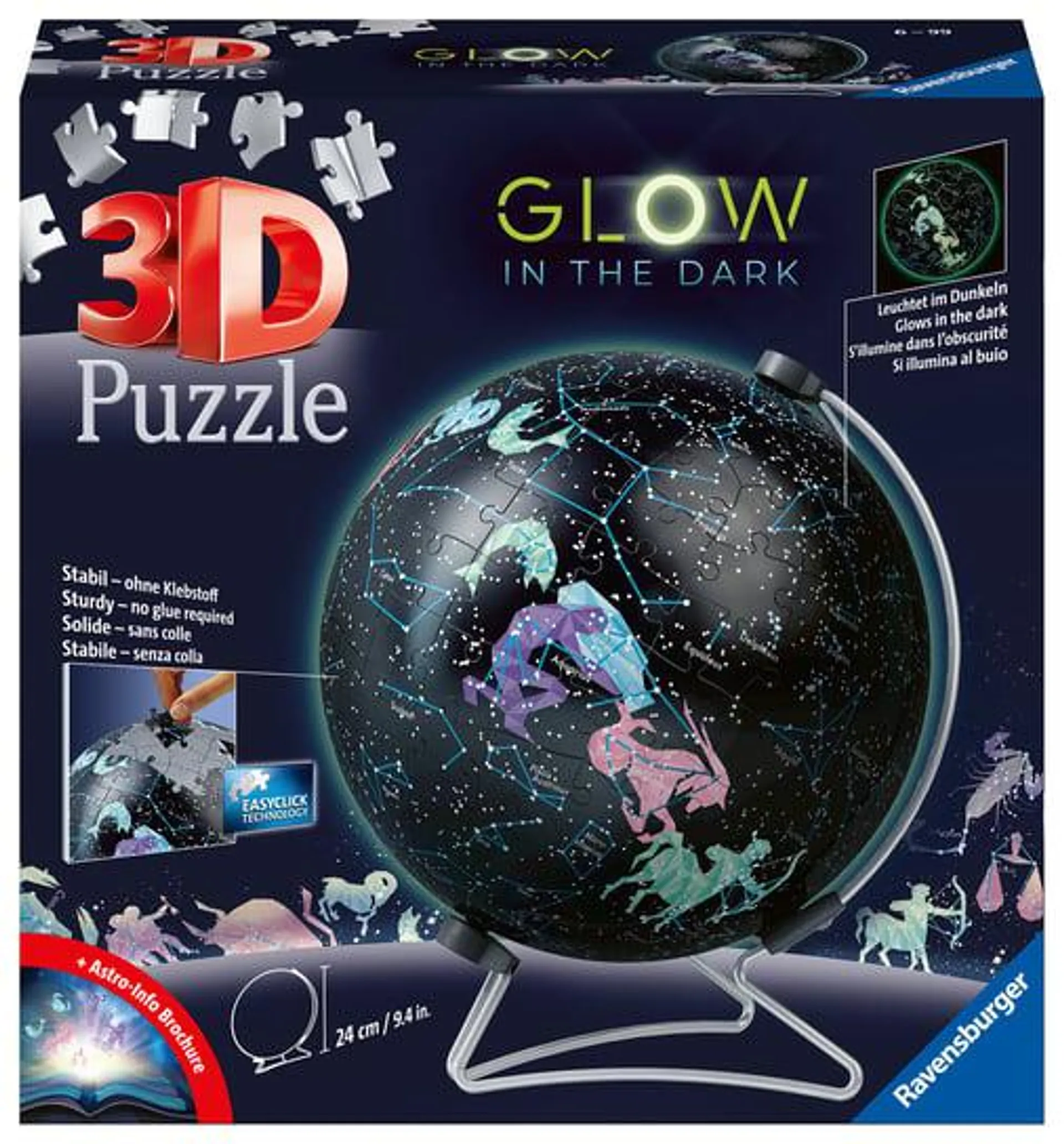 Ravensburger, Puzzle 3D, Globus konstelacje, 190 el