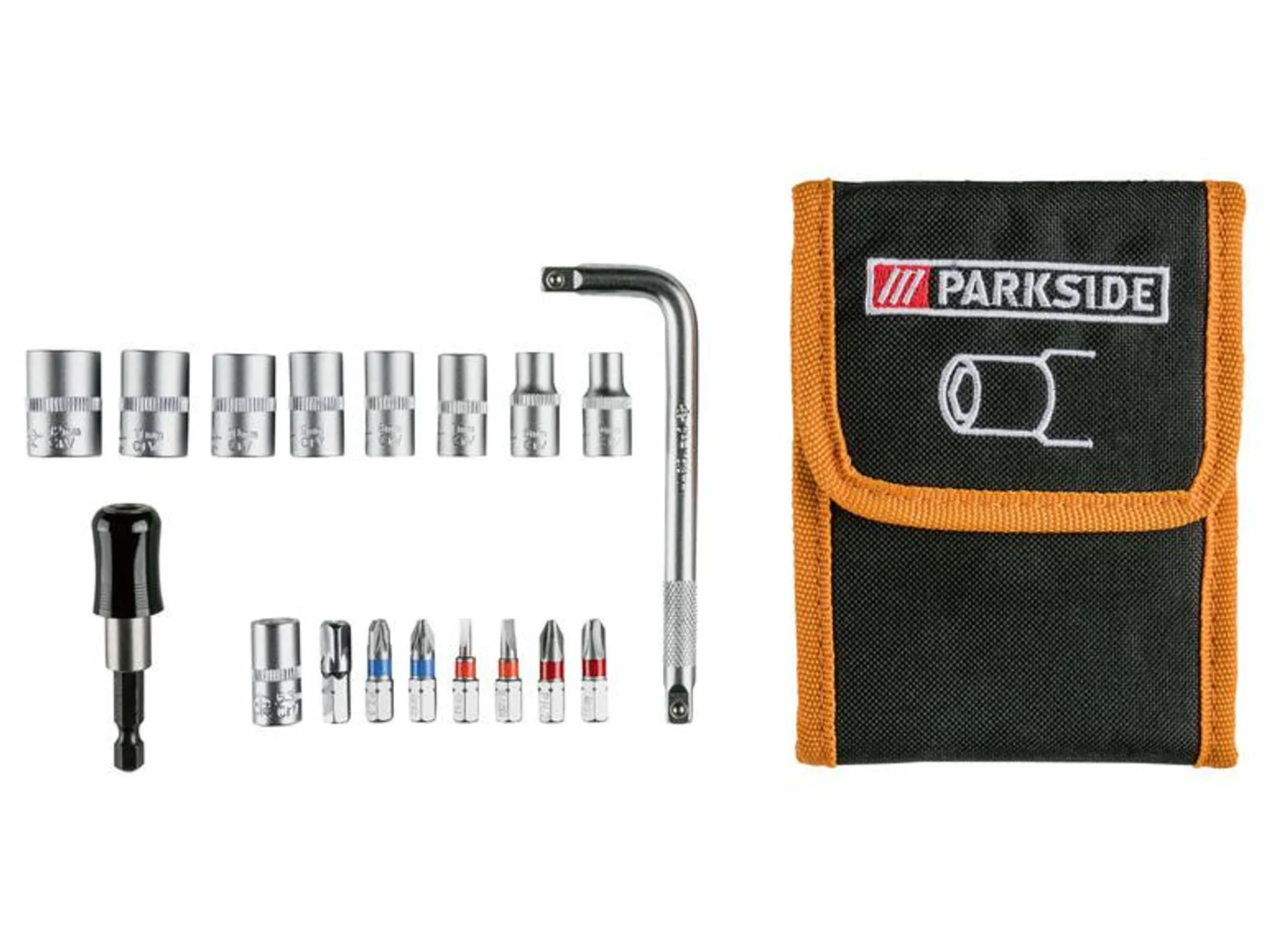 PARKSIDE® Zestaw bitów/wierteł lub bitów/nasadek z torbą, 18 elementów