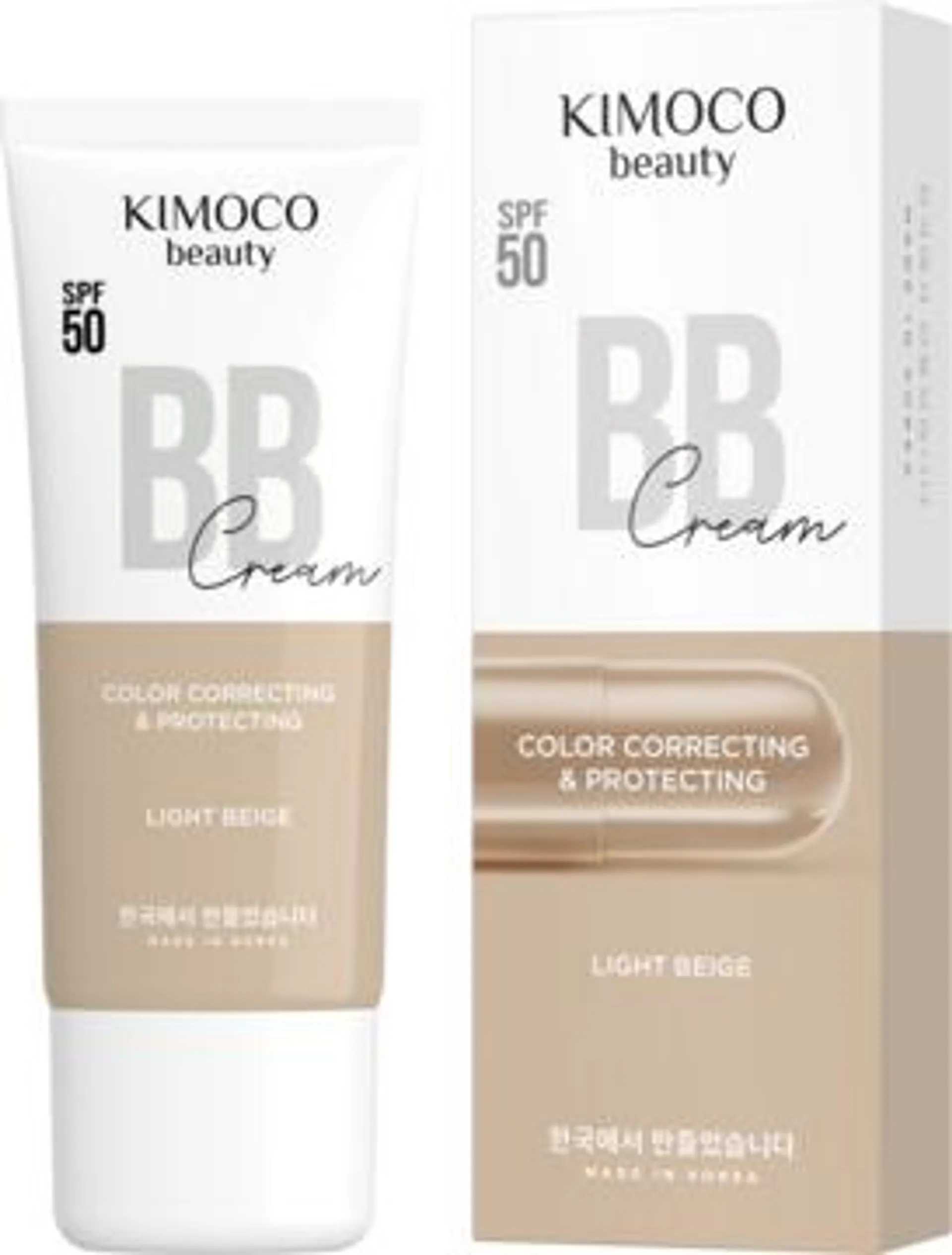 Krem do twarzy BB Light Beige, jasny beż SPF50