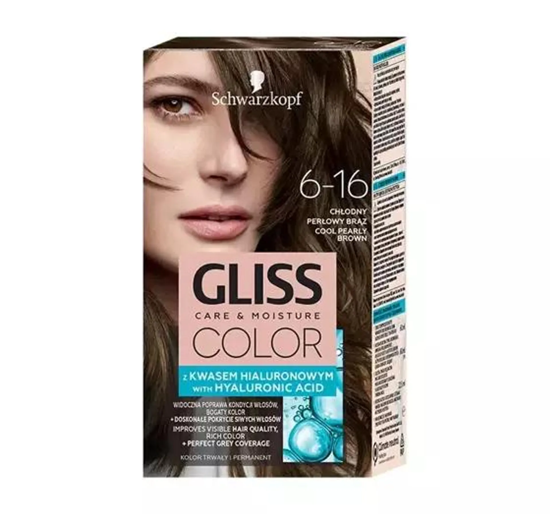 GLISS CARE & MOISTURE COLOR FARBA DO WŁOSÓW Z KWASEM HIALURONOWYM 6-16