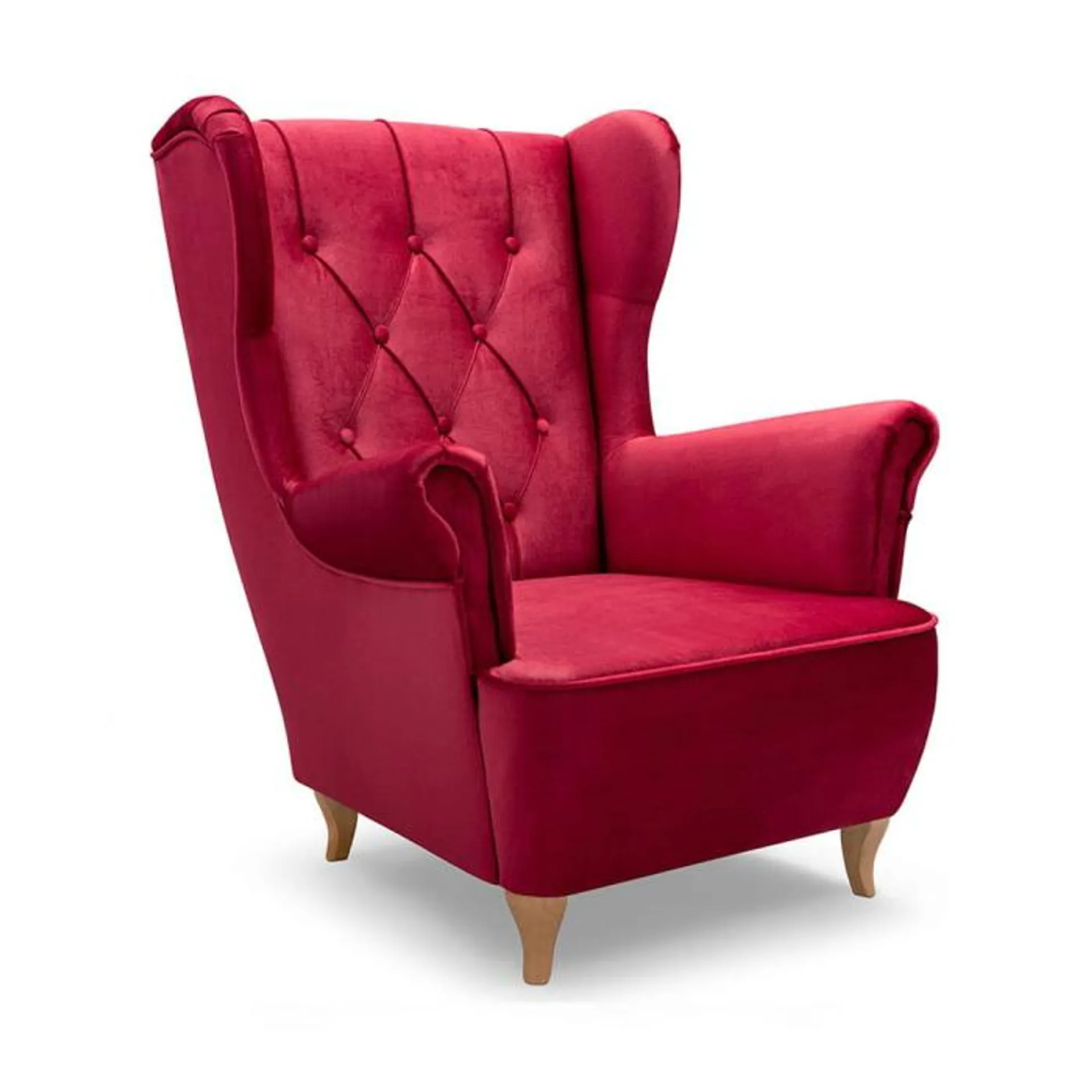 Fotel uszak wypoczynkowy do salonu czerwony FOAL