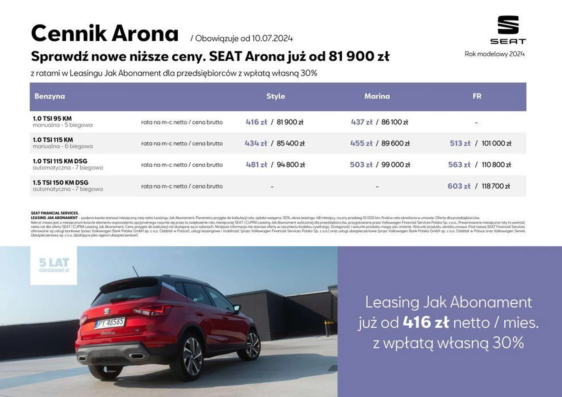 SEAT Arona - Katalog i cennik - 4