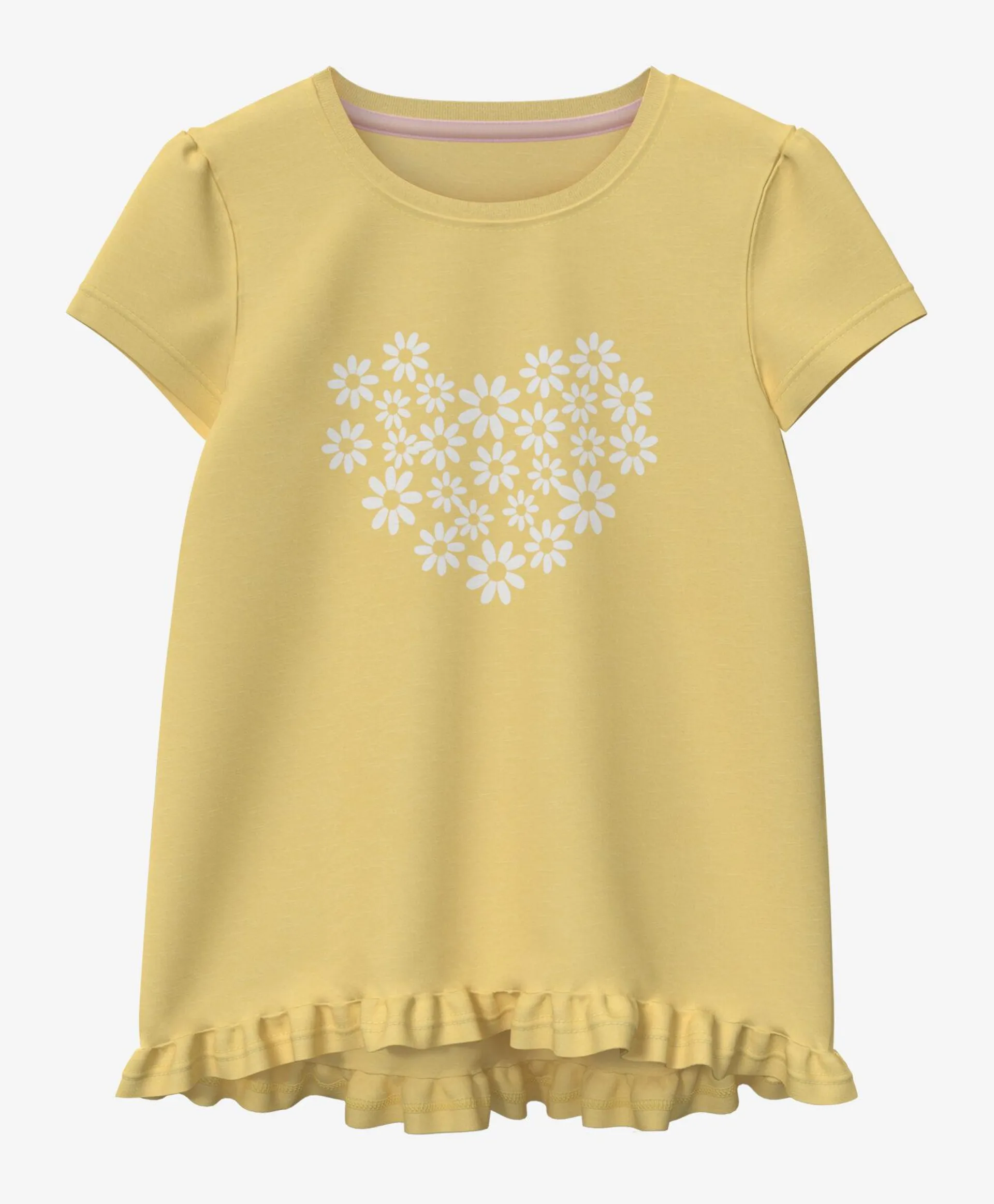 Żółta koszulka dziewczęca 100% bawełny