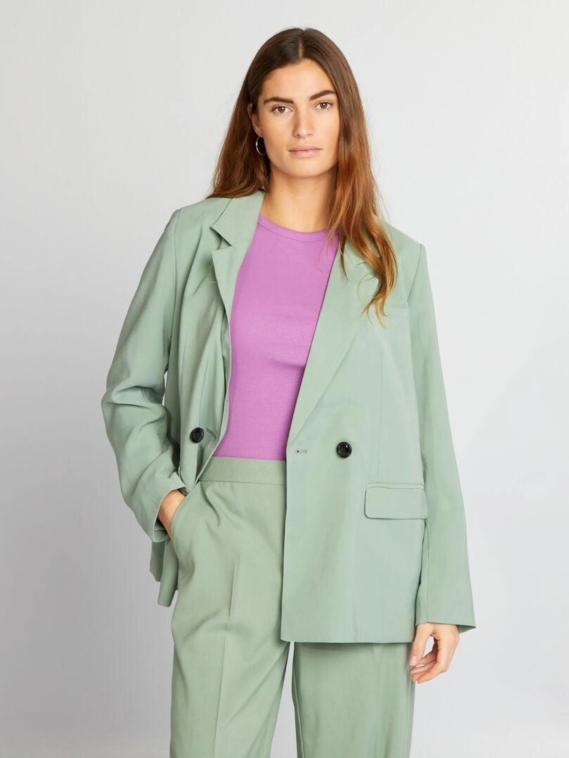 Veste de tailleur longue - Vert